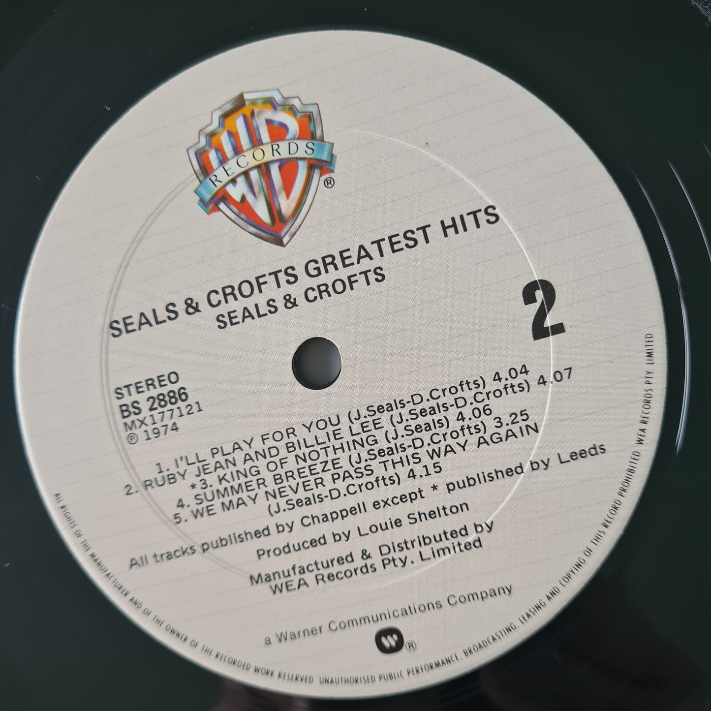 Seals & Crofts – Greatest Hits - 1975 - Vinyl Record LP - Sound Hound Records