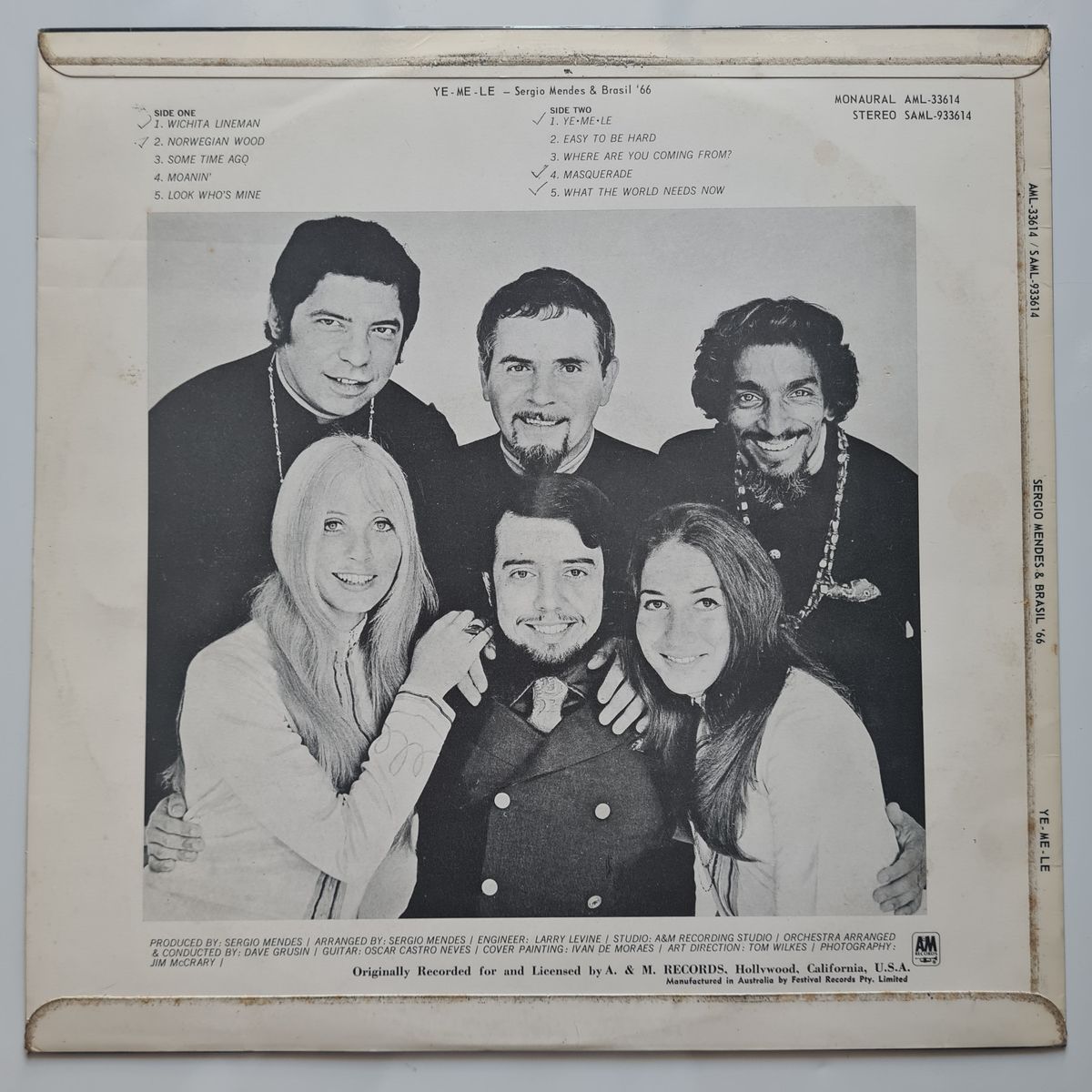 Sergio Mendes & Brasil '66 – Ye-Me-Lê - 1969 - Vinyl Record LP 🇧🇷