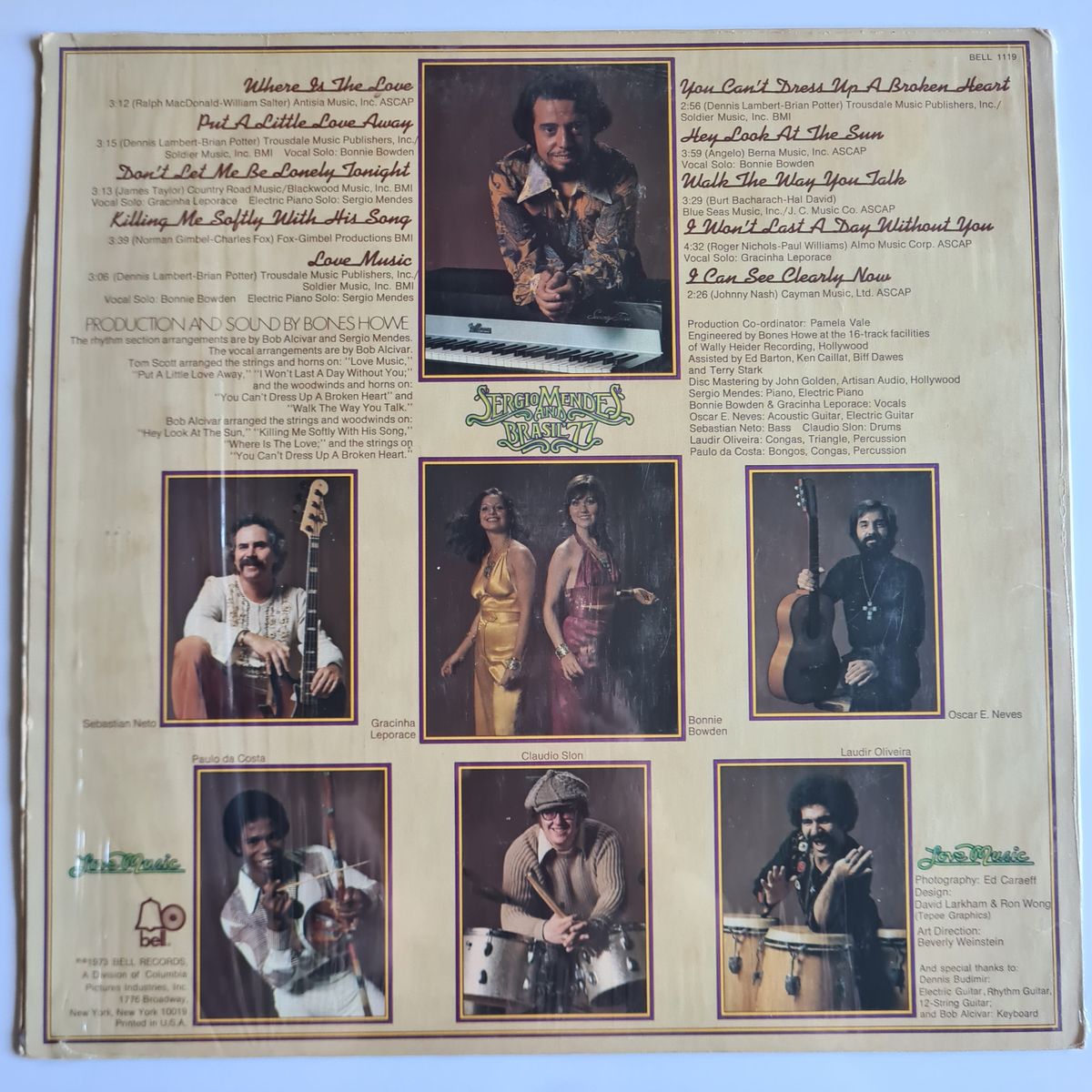 Sergio Mendes & Brasil '77 – Love Music - 1973 - Vinyl Record LP 🇧🇷