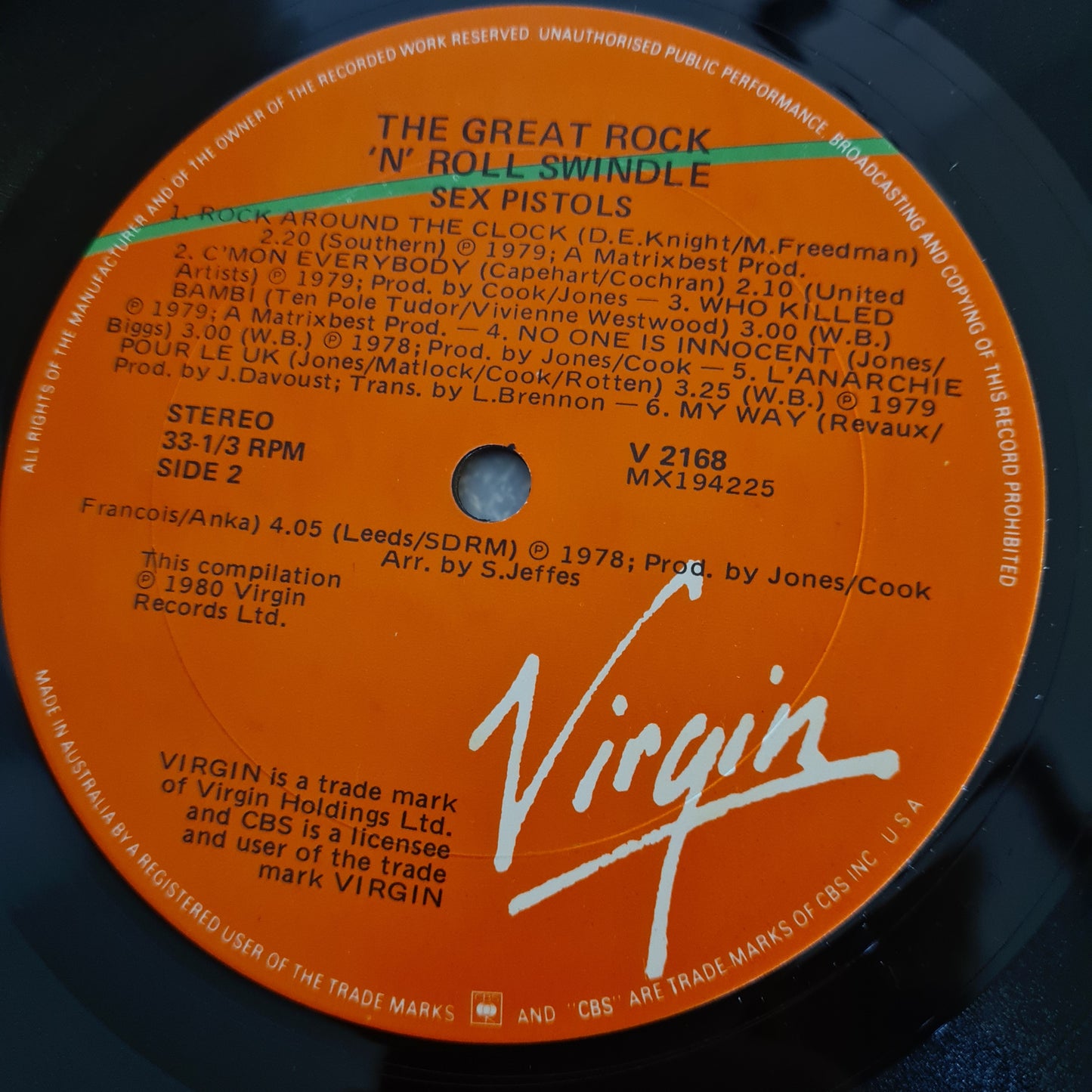 Sex Pistols – The Great Rock 'N' Roll Swindle - 1980 - Vinyl Record LP - Sound Hound Records
