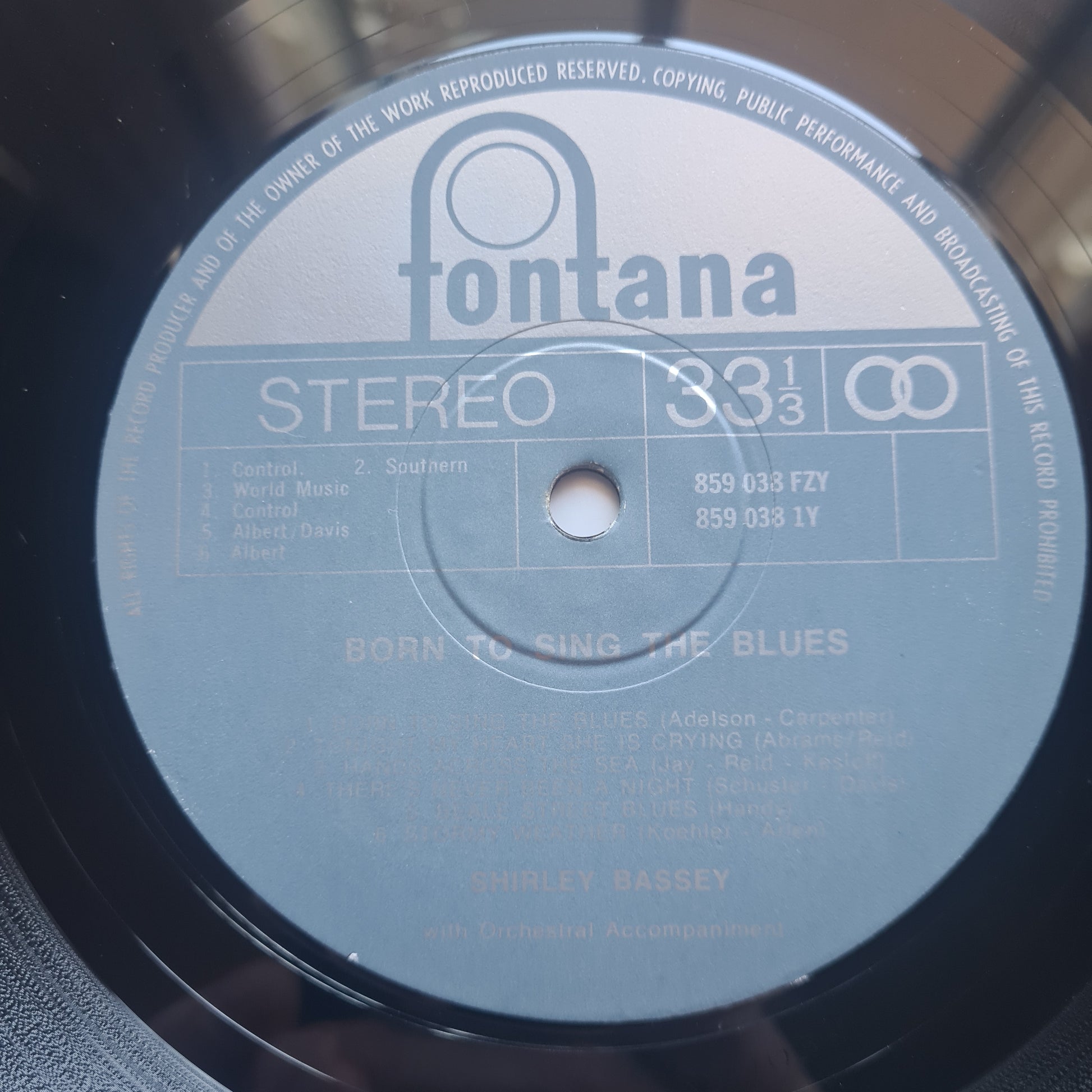 Shirley Bassey - Born To Sing The Blues - 1967 - Vinyl Record LP - Sound Hound Records