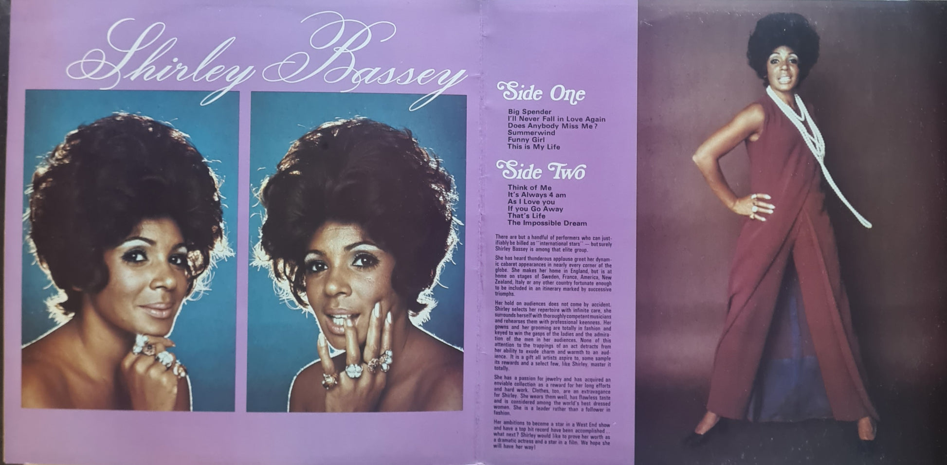 Shirley Bassey - Shirley Bassey - 1970 - Vinyl Record LP - Sound Hound Records