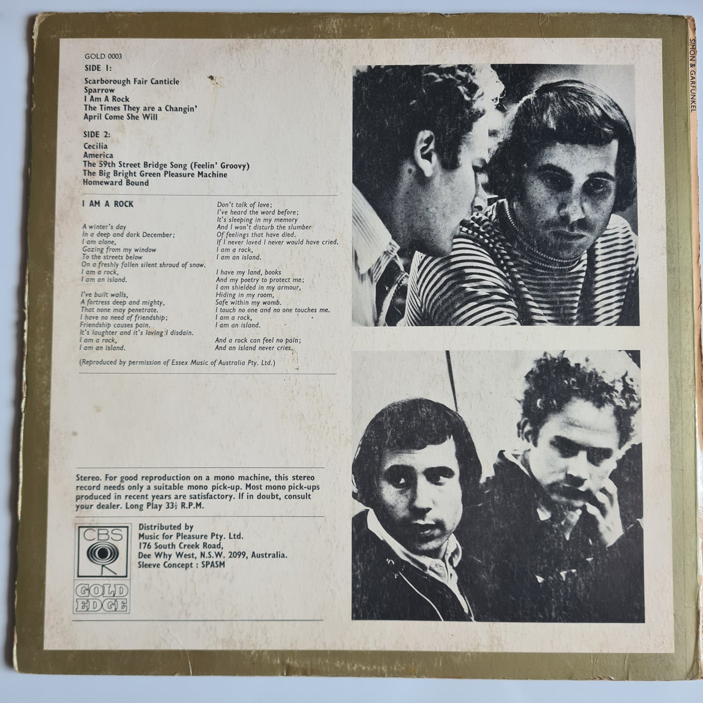 Simon & Garfunkel – Simon & Garfunkel (Greatest Hits) - 1970 - Vinyl Record LP - Sound Hound Records
