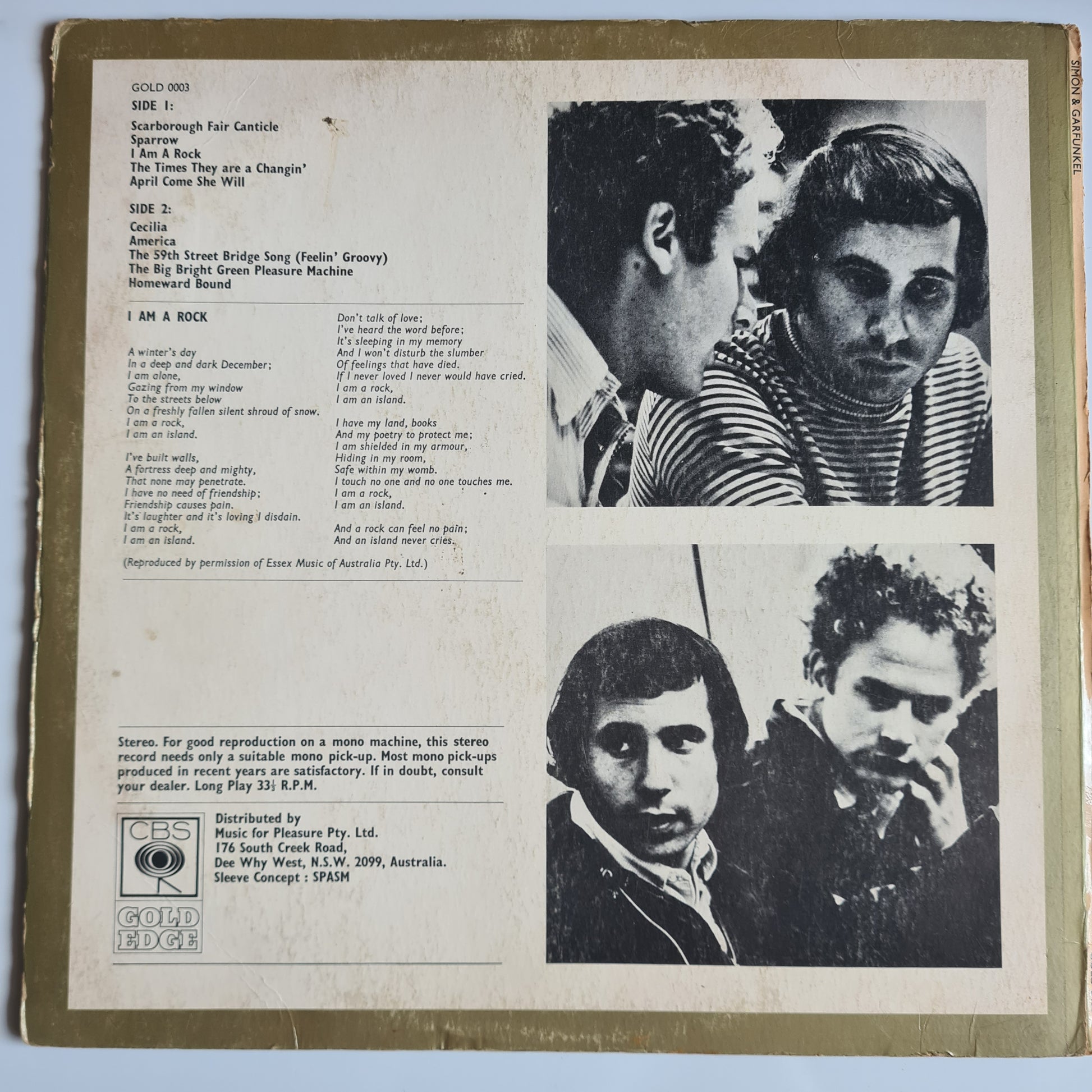 Simon & Garfunkel – Simon & Garfunkel (Greatest Hits) - 1970 - Vinyl Record LP - Sound Hound Records
