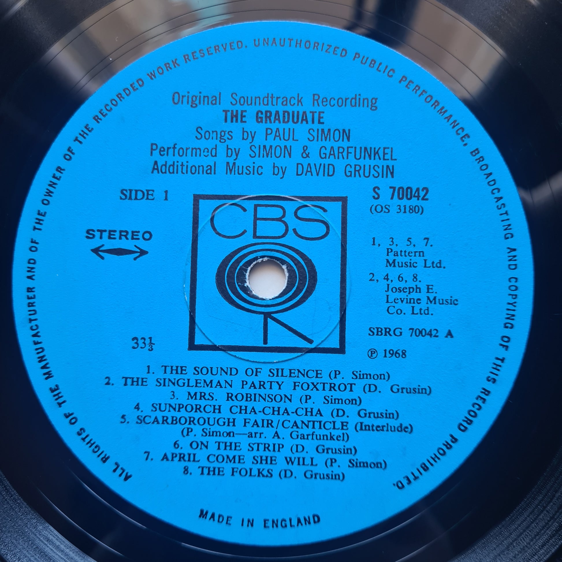Simon & Garfunkel – The Graduate (Original Sound Track Recording) - 1968 - Vinyl Record LP - Sound Hound Records