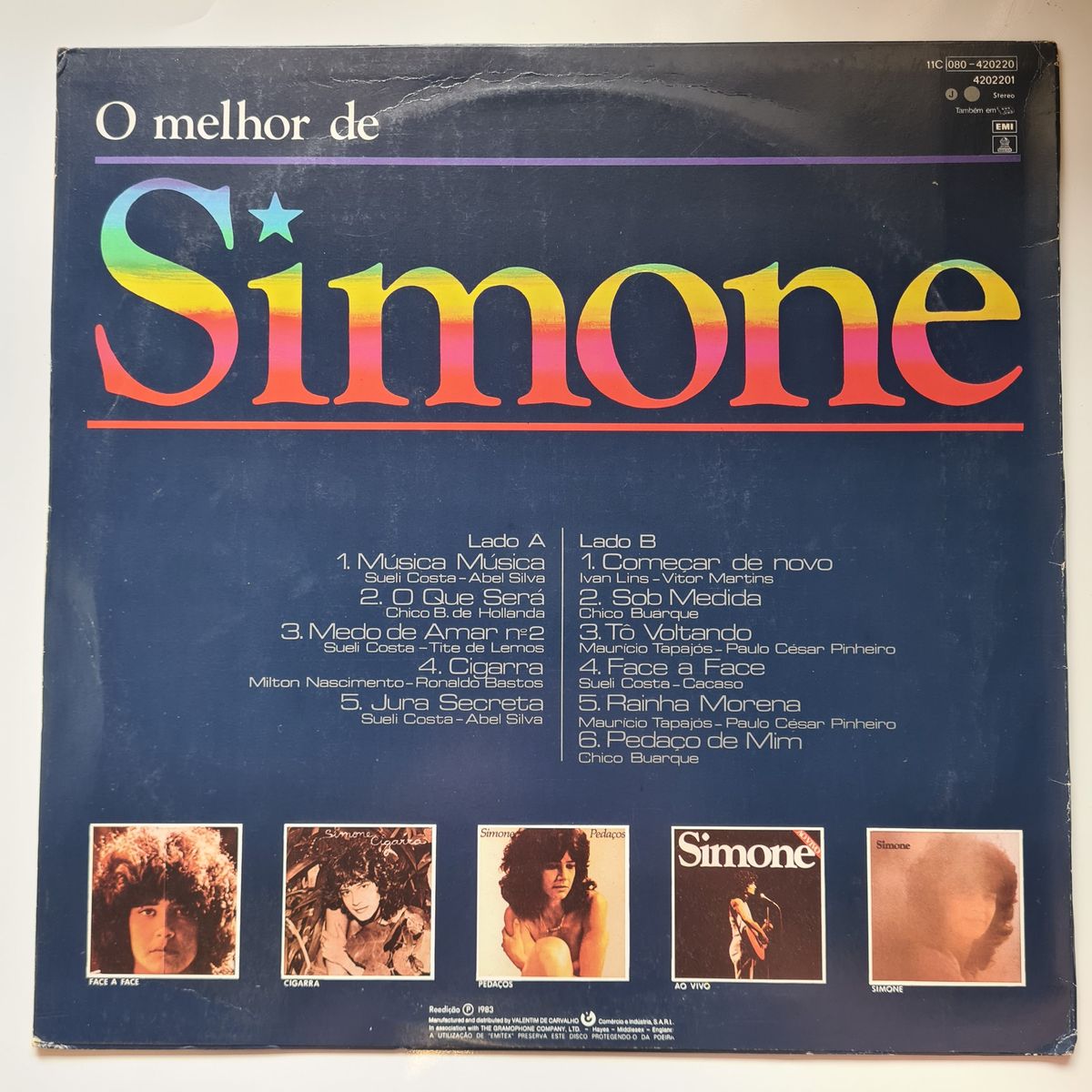 Simone – O Melhor De Simone - 1983 (Portuguese Pressing) - Vinyl Record LP 🇧🇷