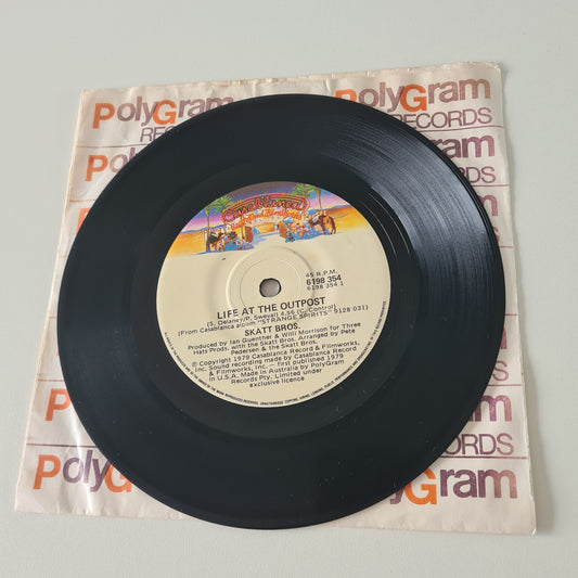 Skatt Bros (KISS related) – Life At The Outpost / Midnight Companion - 1979 - Vinyl Record 7" Single - 45RPM - Sound Hound Records
