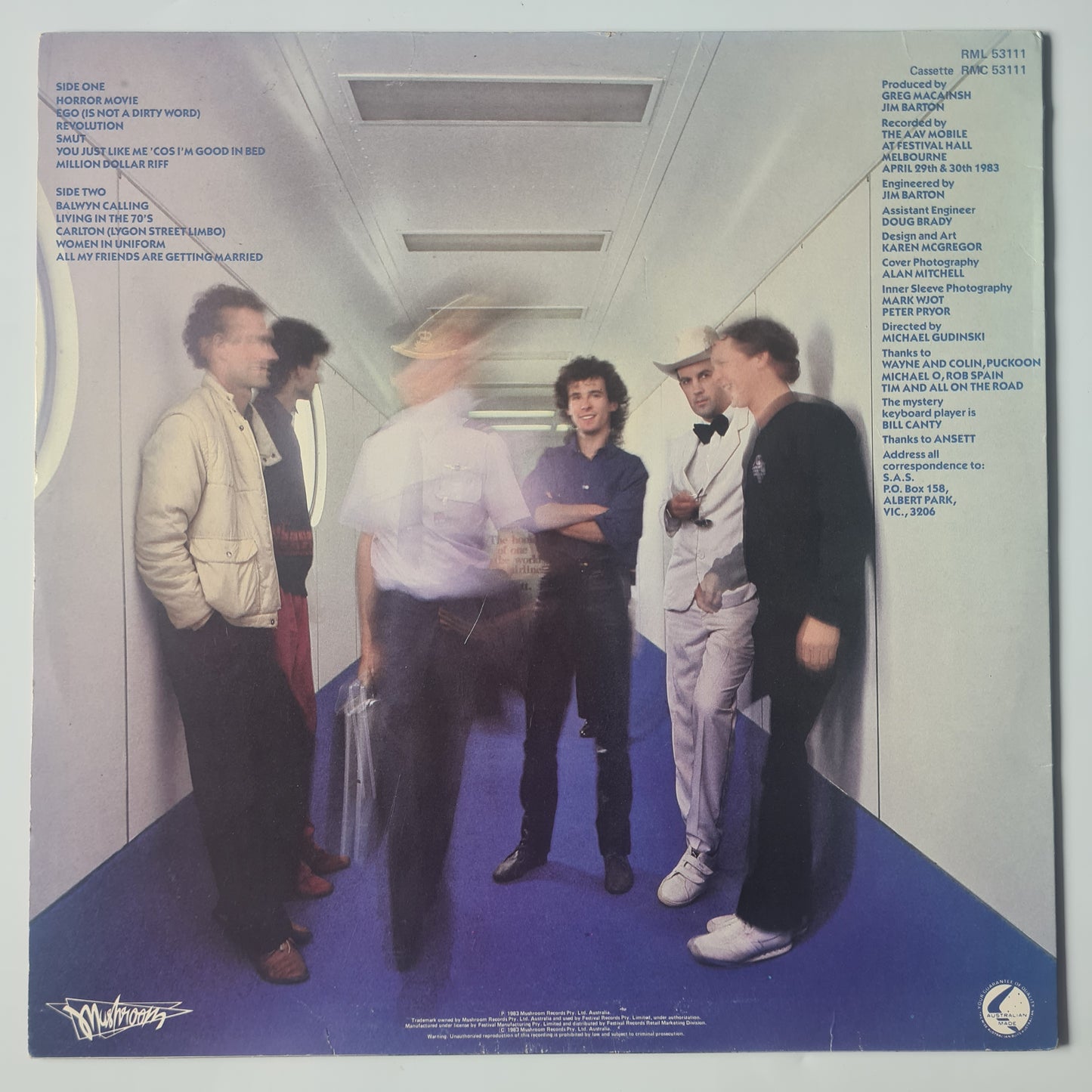 Skyhooks – Live In The 80's - 1983 - Vinyl Record LP (near mint) - Sound Hound Records