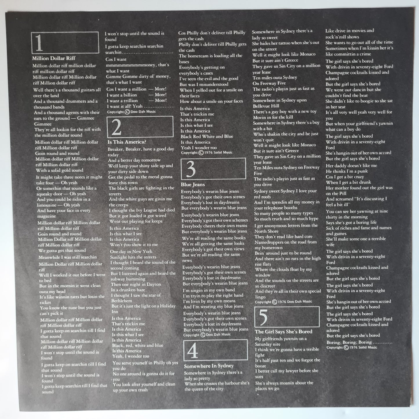 Skyhooks – Straight In A Gay Gay World (with Poster) - 1976 - Vinyl Record LP (near mint) - Sound Hound Records