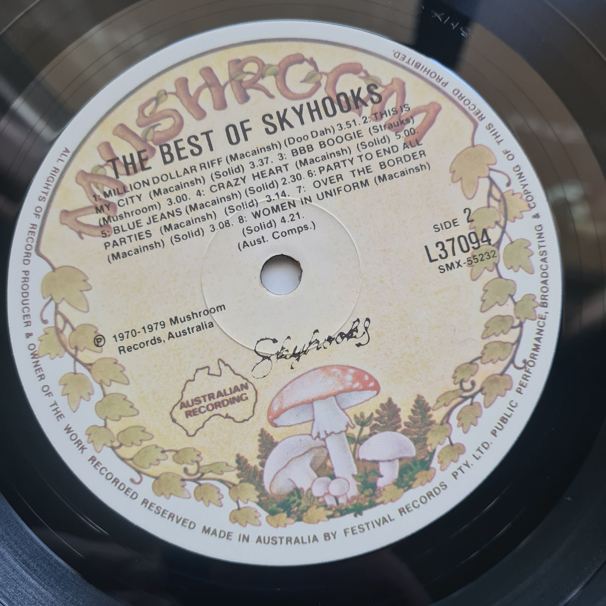 Skyhooks – The Best Of The Skyhooks - 1979 - Vinyl Record LP - Sound Hound Records