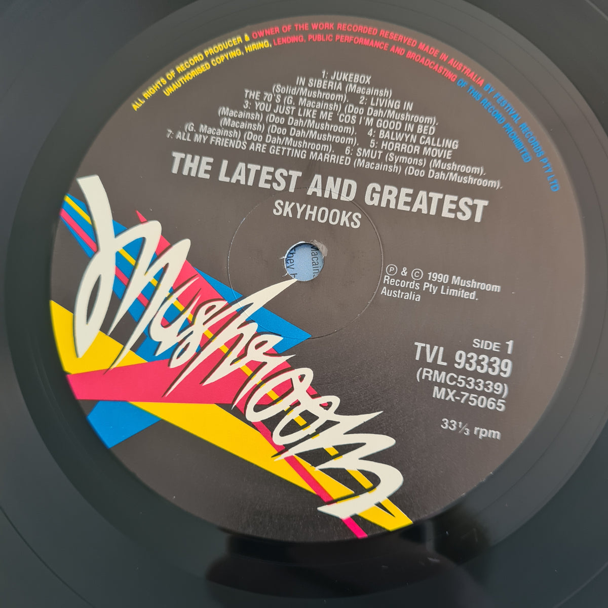 Skyhooks – The Latest And Greatest - 1990 - Vinyl Record LP (Excellent) - Sound Hound Records