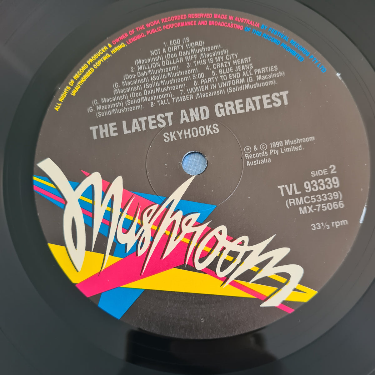 Skyhooks – The Latest And Greatest - 1990 - Vinyl Record LP (Excellent) - Sound Hound Records