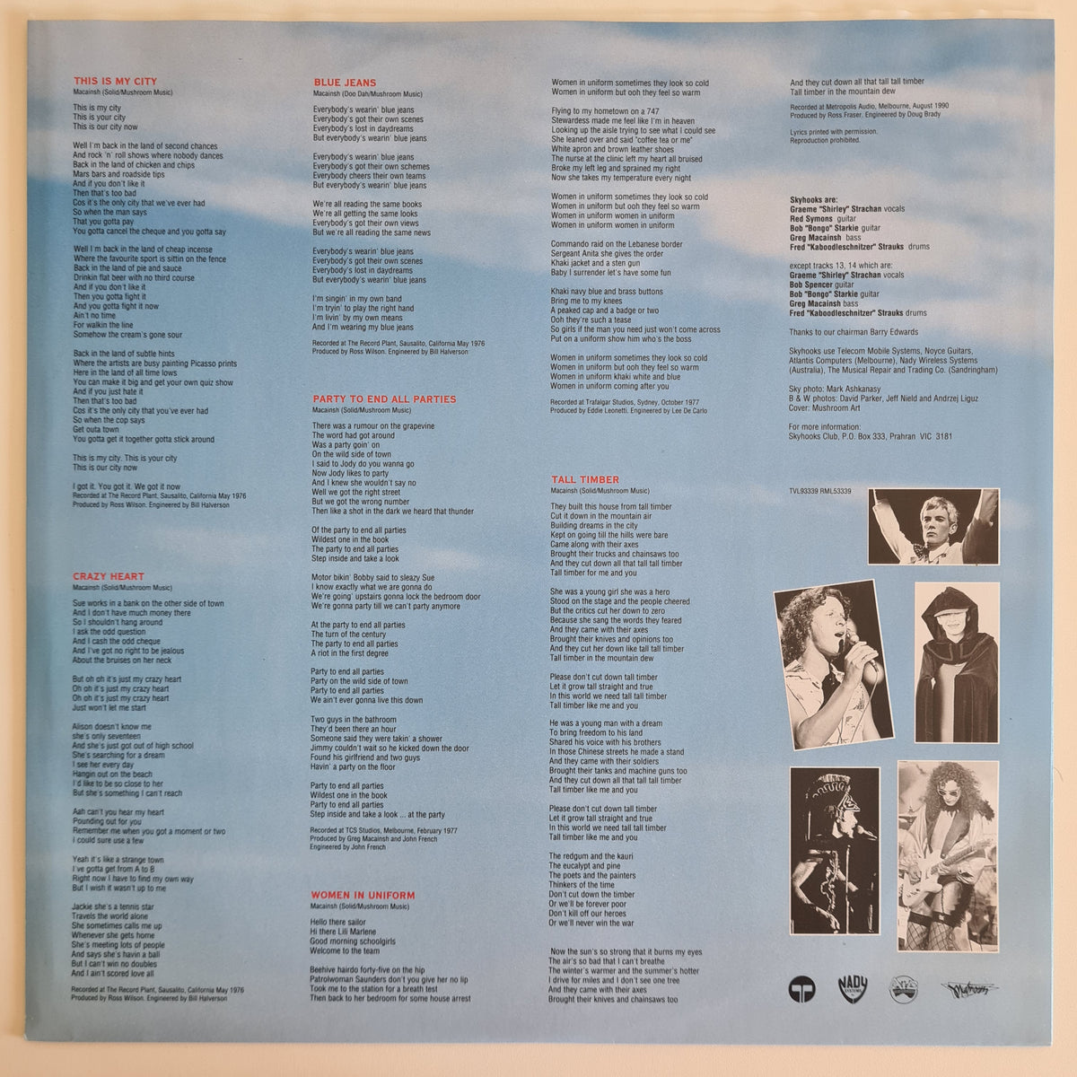 Skyhooks – The Latest And Greatest - 1990 - Vinyl Record LP (Excellent) - Sound Hound Records