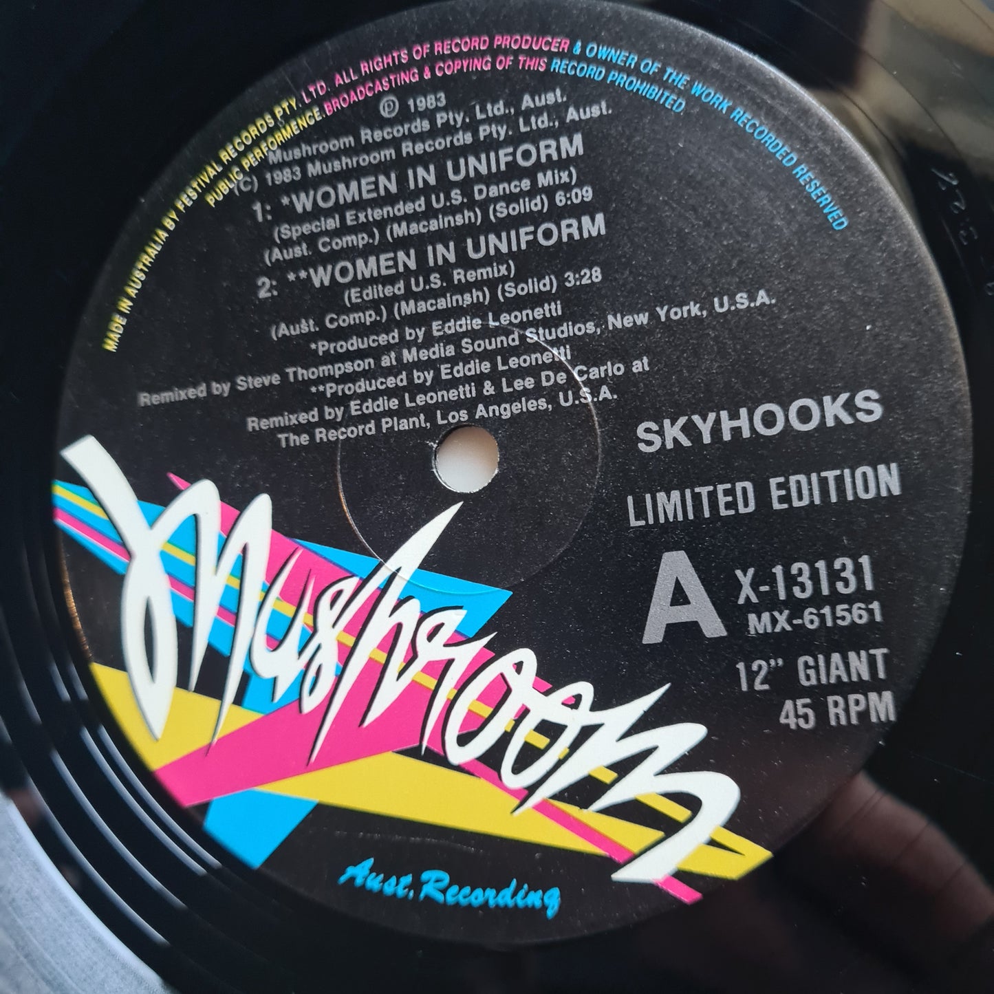 Skyhooks – Women In Uniform (Extended Dance Mix) - 1983 (12inch Single) - Vinyl Record - Sound Hound Records