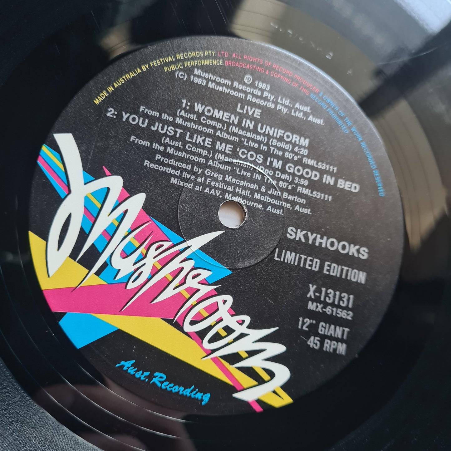 Skyhooks – Women In Uniform (Extended Dance Mix) - 1983 (12inch Single) - Vinyl Record - Sound Hound Records
