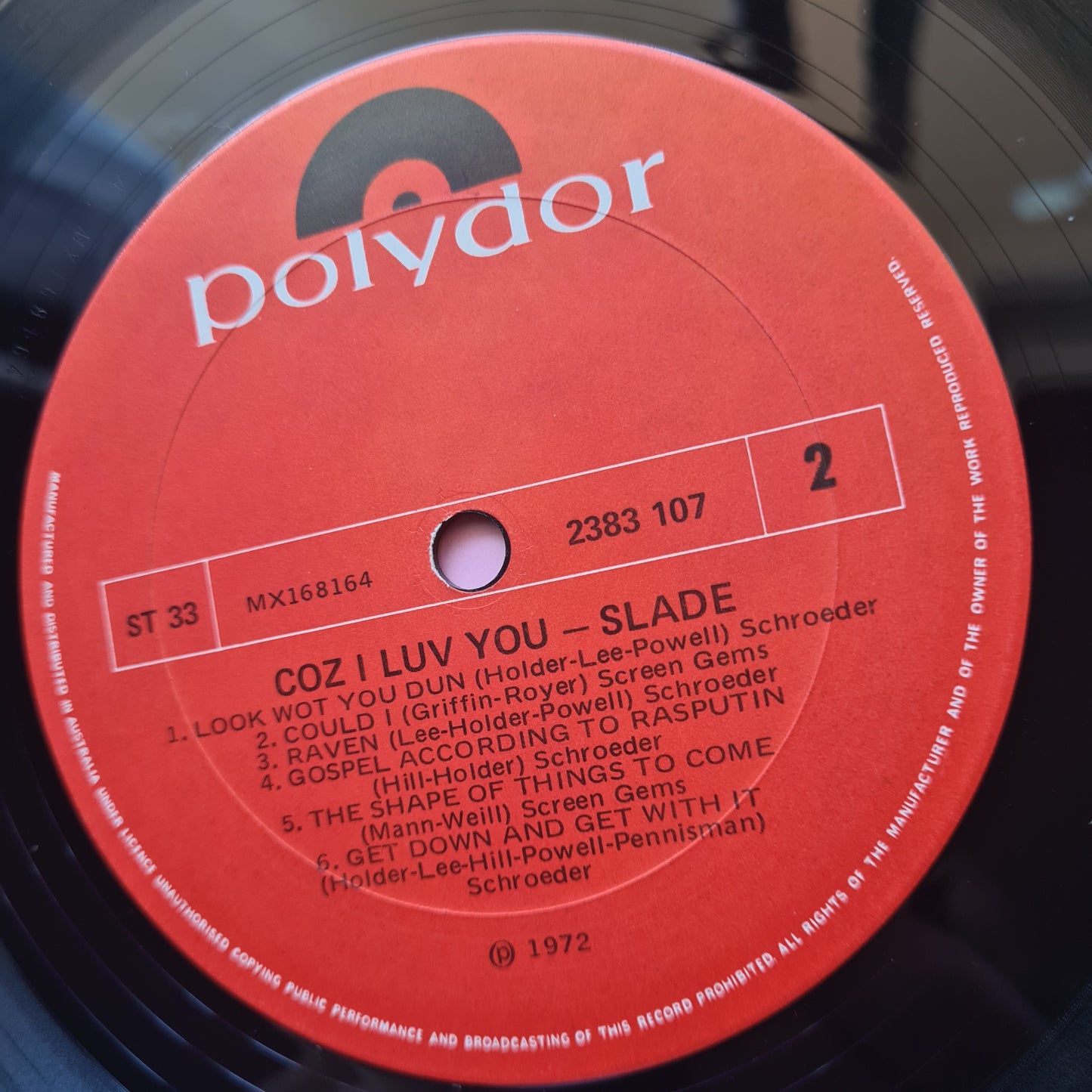 Slade – Coz I Luv You - 1972 - Vinyl Record LP - Sound Hound Records