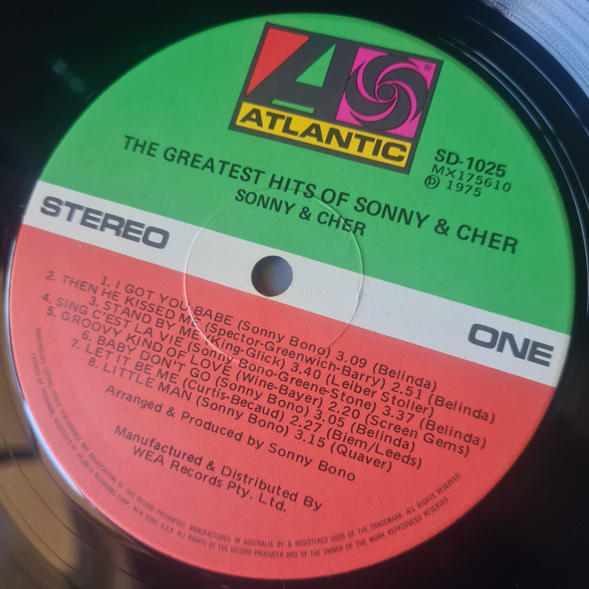 Sonny & Cher– Greatest Hits - 1975 - Vinyl Record LP - Sound Hound Records