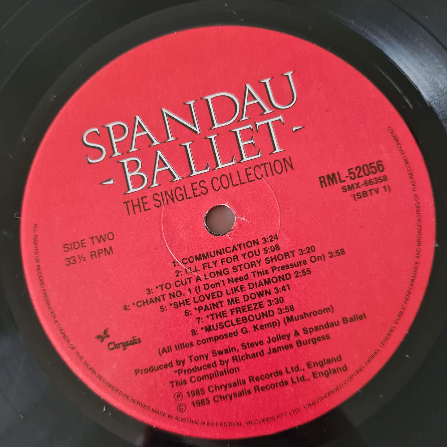 Spandau Ballet - The Singles Collection - 1985 - Vinyl Record LP (with bonus Red Vinyl Dance Mix LP) - Sound Hound Records