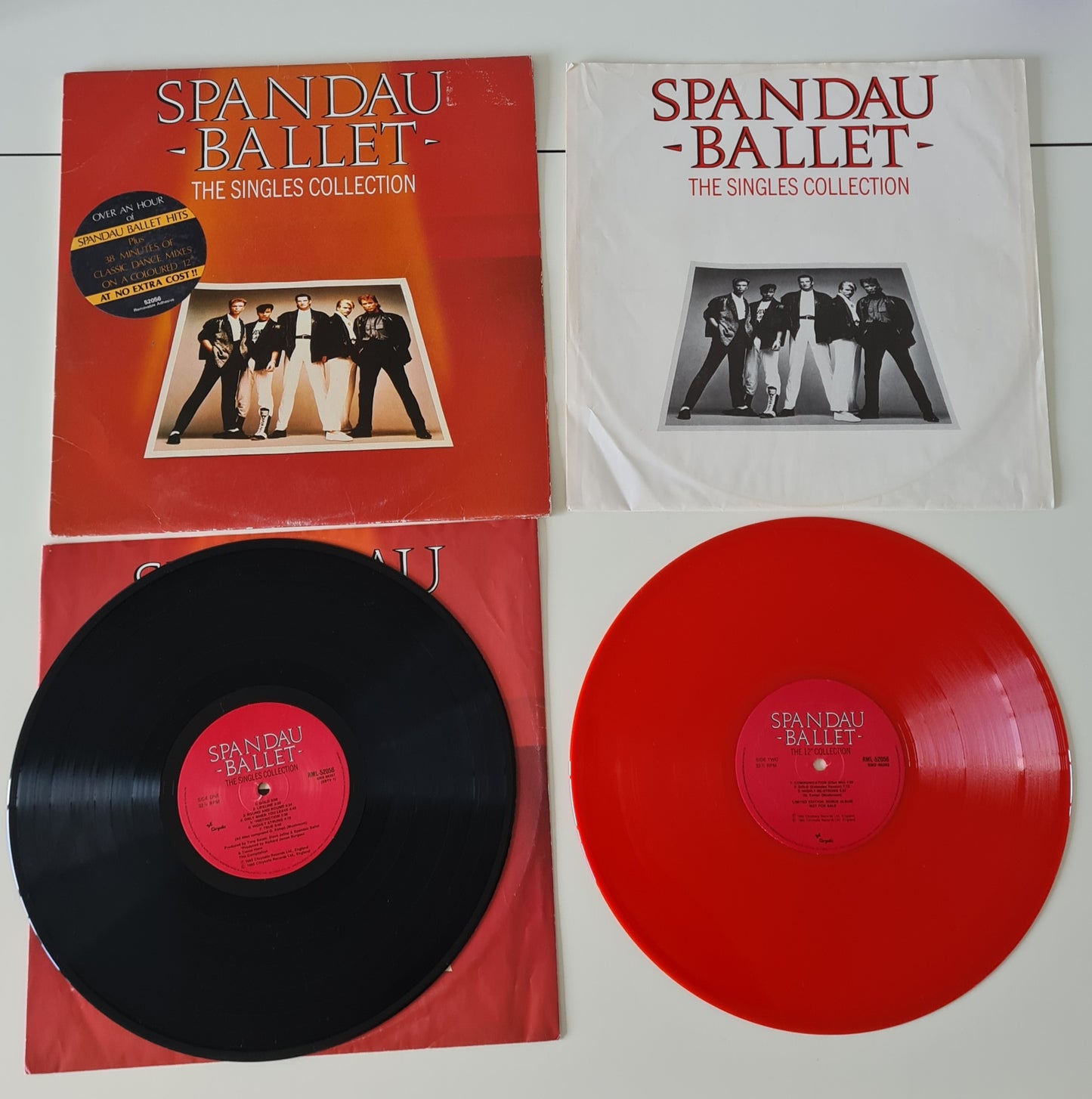 Spandau Ballet - The Singles Collection - 1985 - Vinyl Record LP (with bonus Red Vinyl Dance Mix LP) - Sound Hound Records