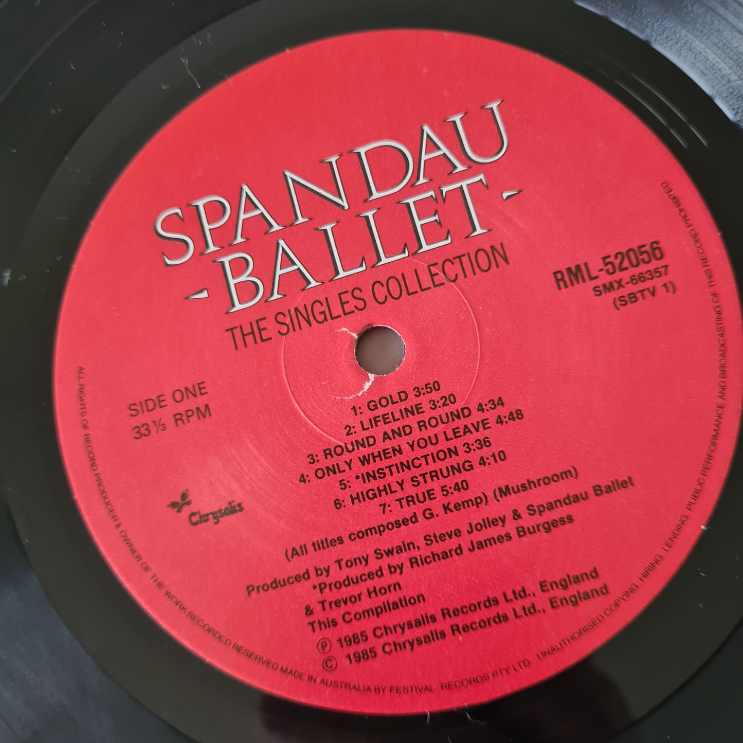 Spandau Ballet - The Singles Collection - 1985 - Vinyl Record LP (with bonus Red Vinyl Dance Mix LP) - Sound Hound Records