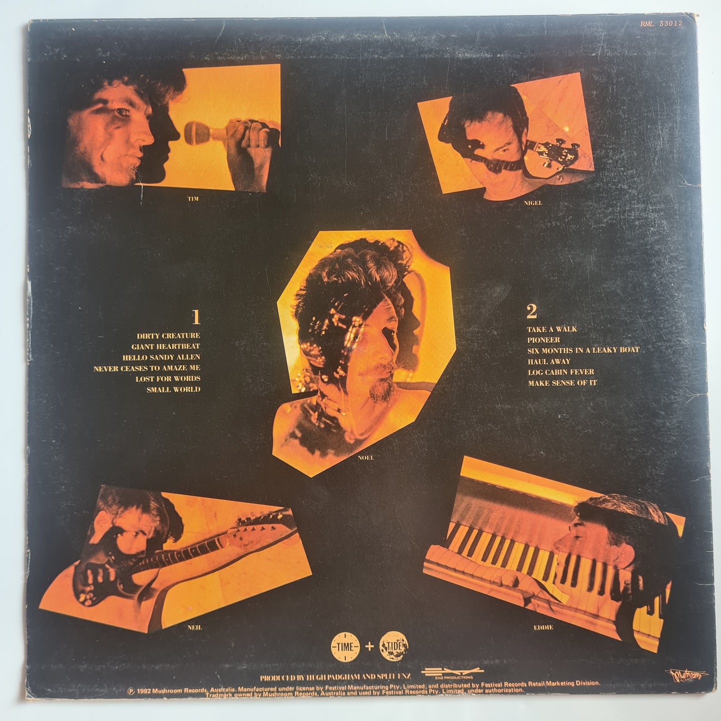 Split Enz – Time And Tide - 1982 - Vinyl Record LP - Sound Hound Records