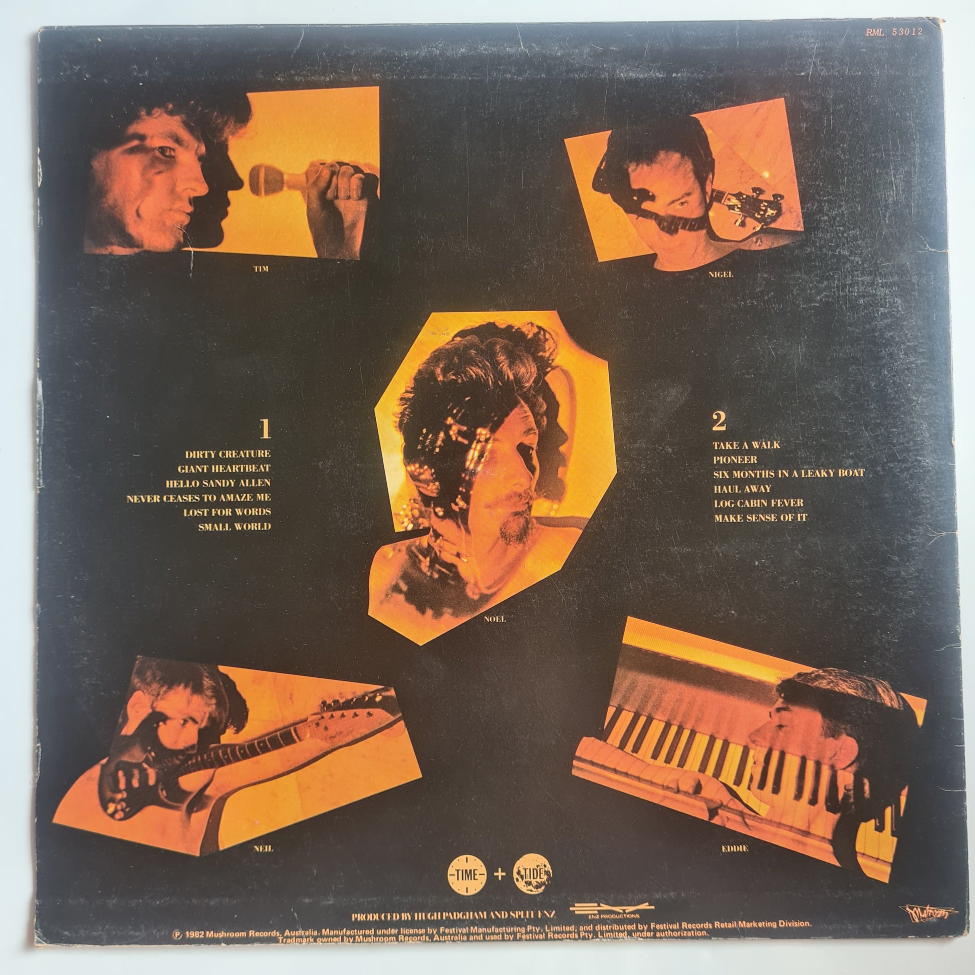 Split Enz – Time And Tide - 1982 - Vinyl Record LP - Sound Hound Records