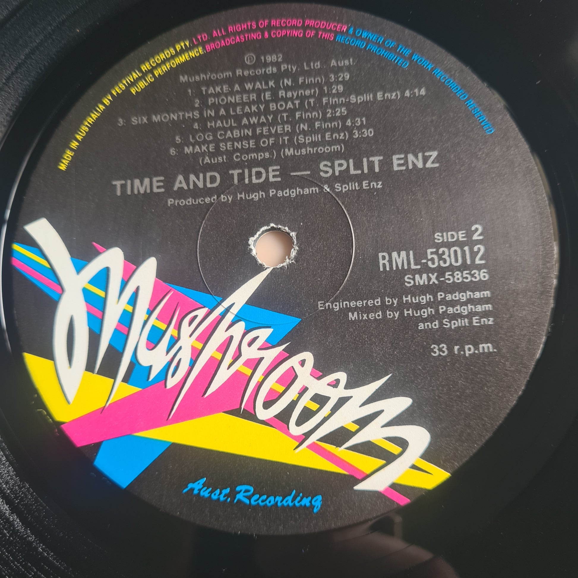 Split Enz – Time And Tide - 1982 - Vinyl Record LP - Sound Hound Records