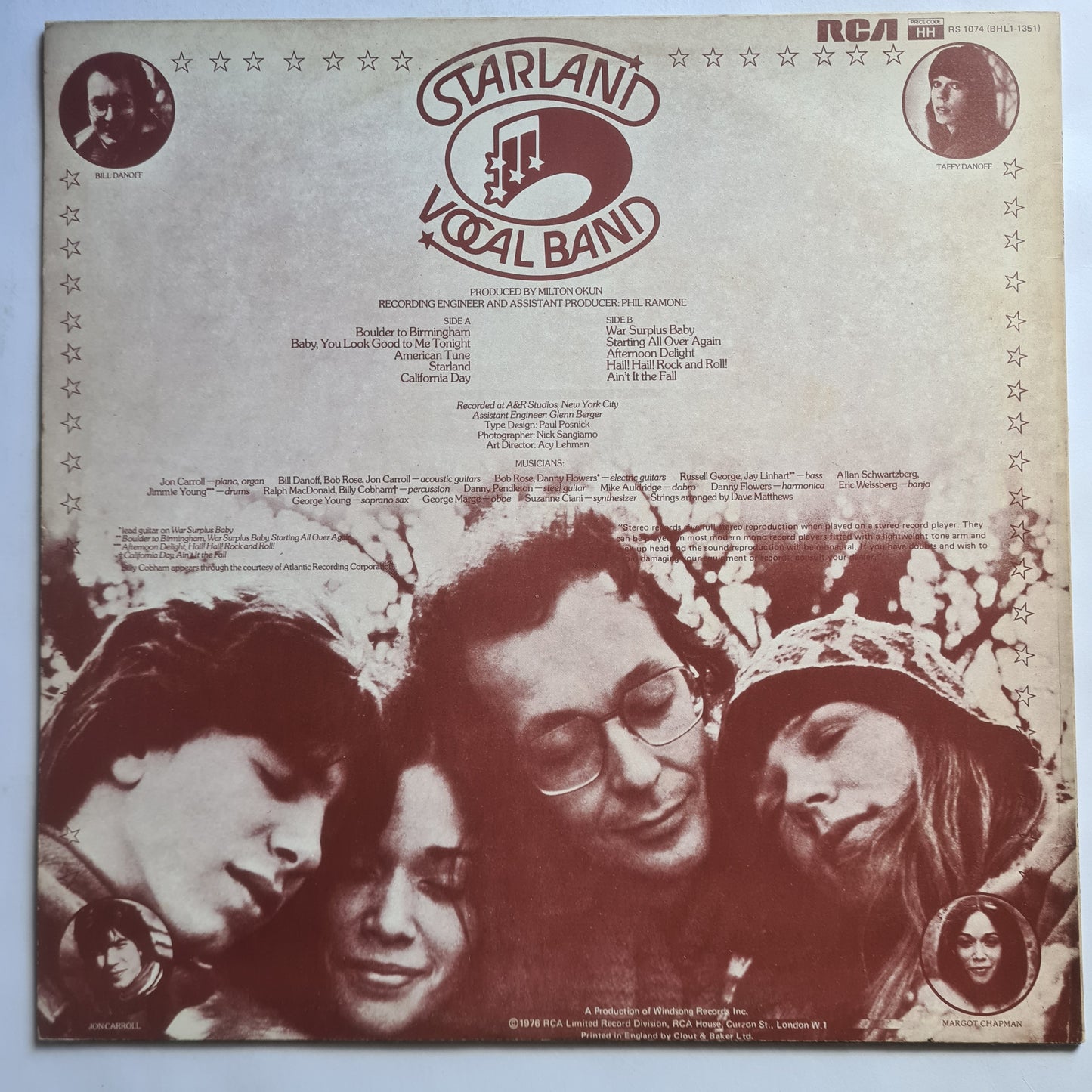 Starland Vocal Band – Starland Vocal Band - 1976 - Vinyl Record LP - Sound Hound Records