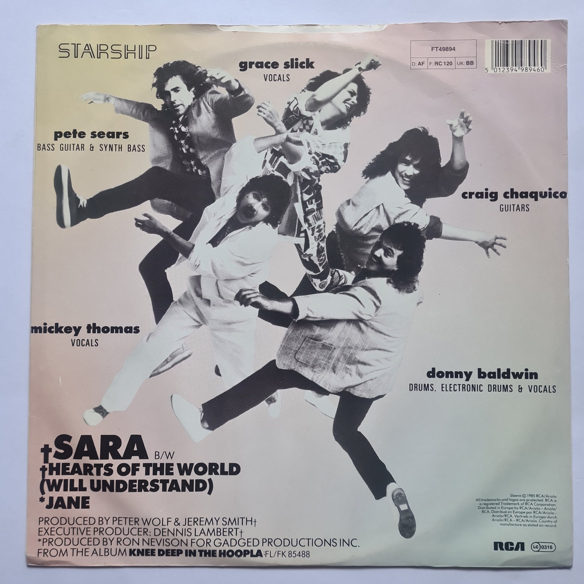 Starship – Sara - 1985 - Vinyl Record (12inch Single) - Sound Hound Records