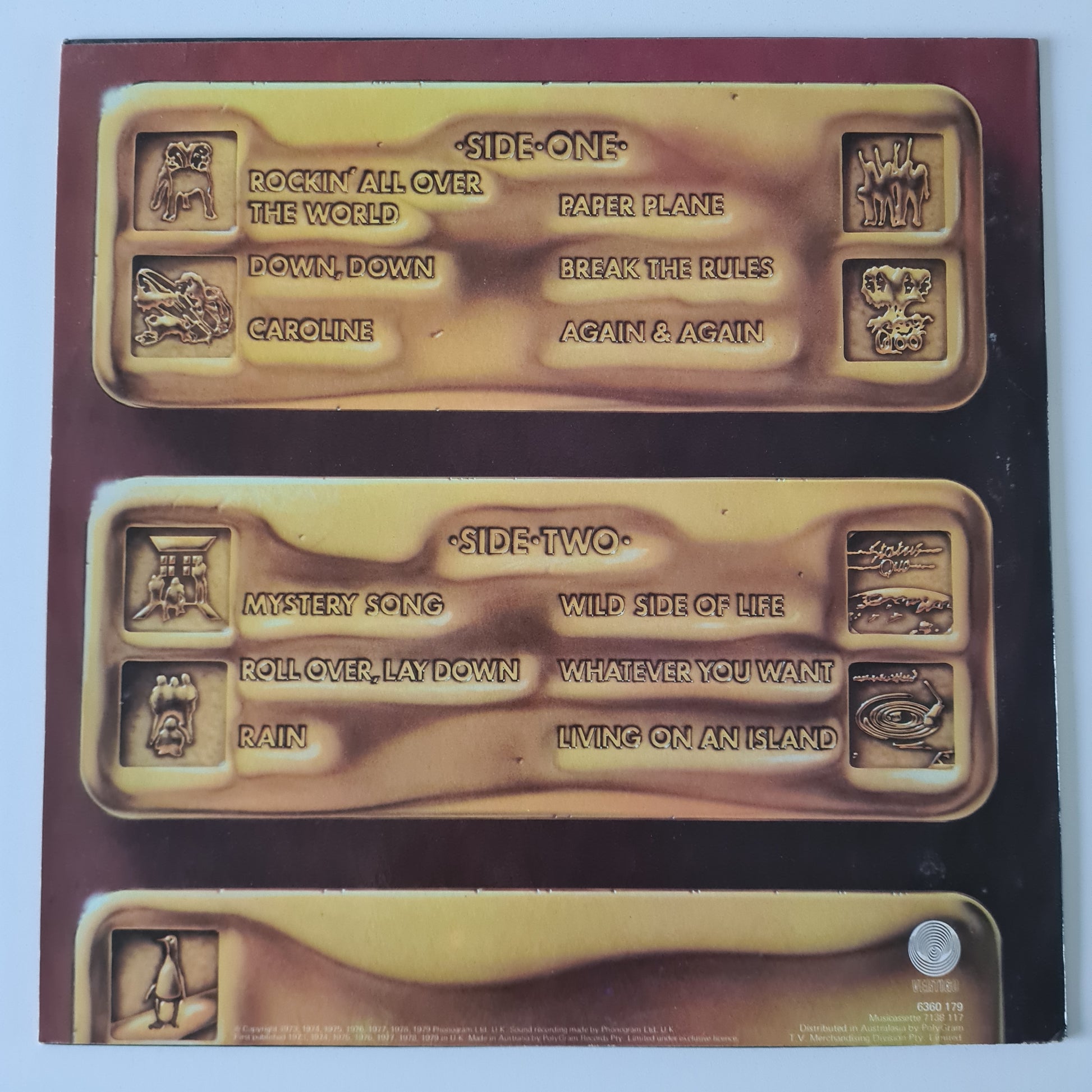 Status Quo – 12 Gold Bars (Greatest Hits) - 1980 - Vinyl Record LP - Sound Hound Records
