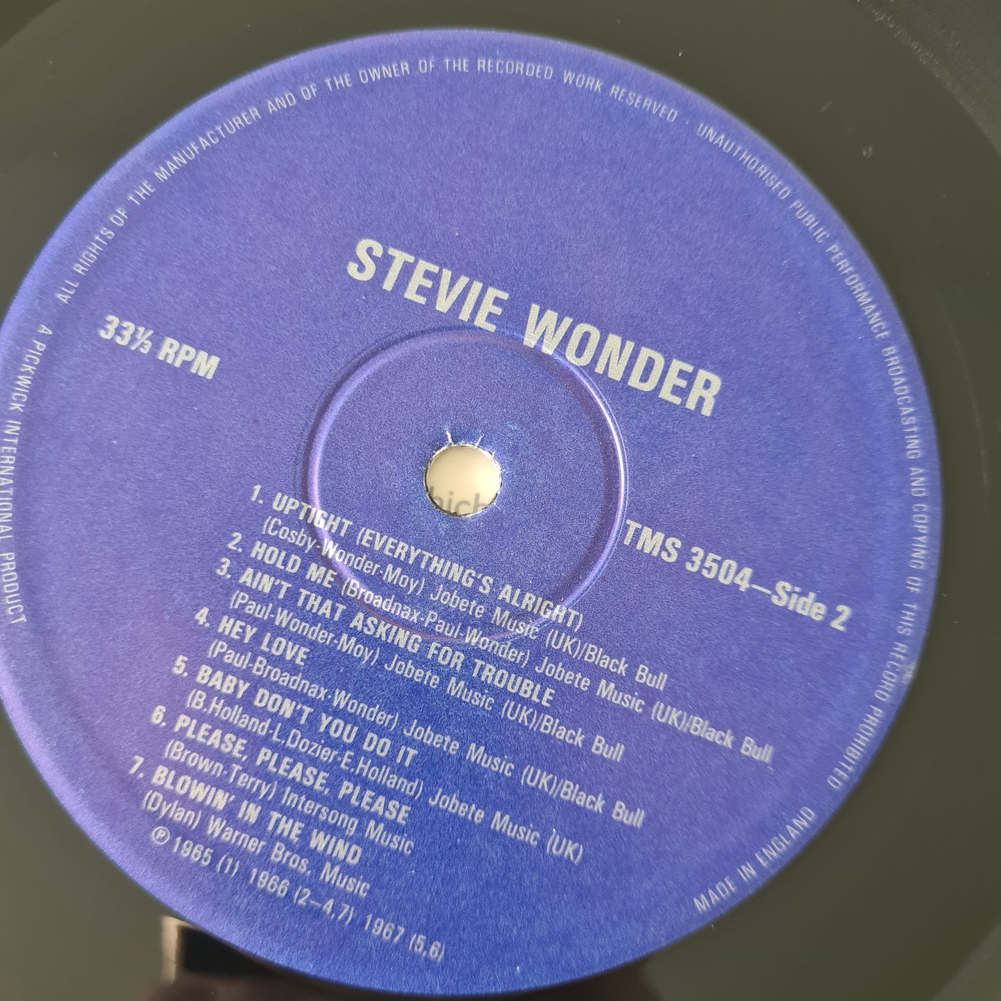 Stevie Wonder – Uptight - 1982 (UK pressing) - Vinyl Record LP - Sound Hound Records
