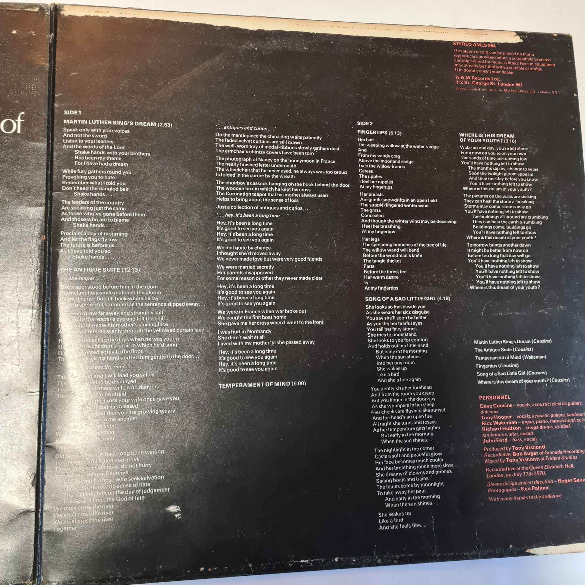 Strawbs – Just A Collection Of Antiques And Curios (Live At The Queen Elizabeth Hall) - 1970 - Vinyl Record LP - Sound Hound Records