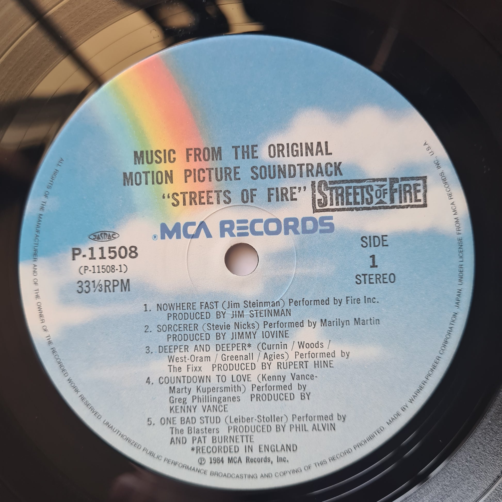 Streets Of Fire – The Original Movie Soundtrack - 1984 (Japanese Pressing) - Vinyl Record LP - Sound Hound Records
