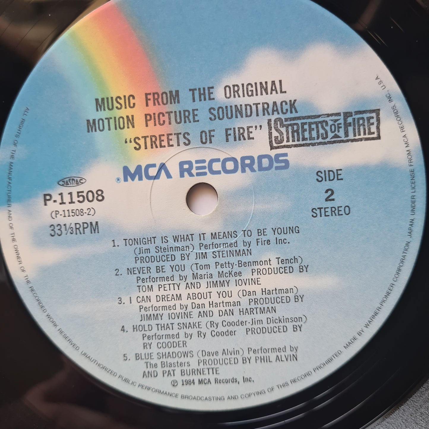 Streets Of Fire – The Original Movie Soundtrack - 1984 (Japanese Pressing) - Vinyl Record LP - Sound Hound Records