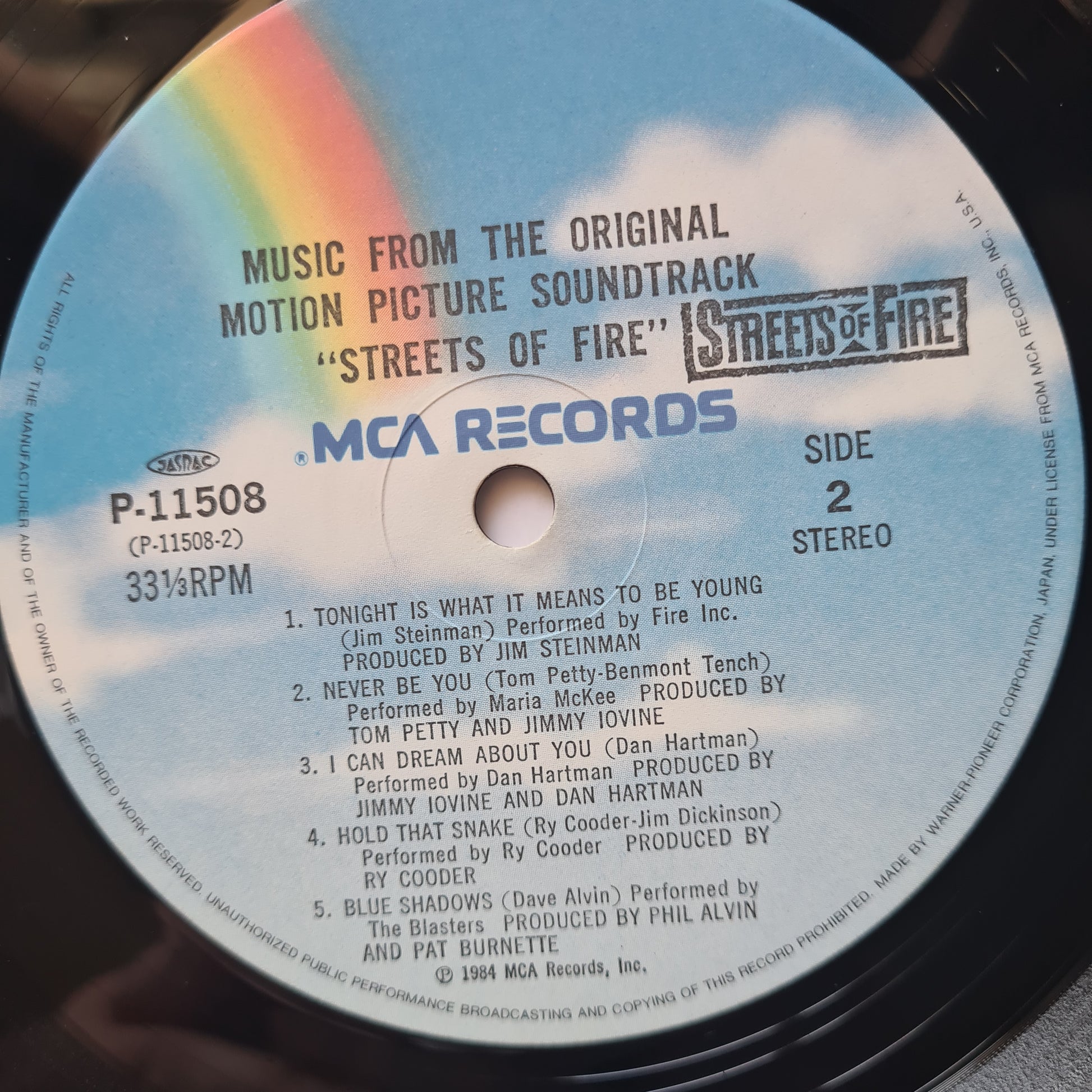 Streets Of Fire – The Original Movie Soundtrack - 1984 (Japanese Pressing) - Vinyl Record LP - Sound Hound Records