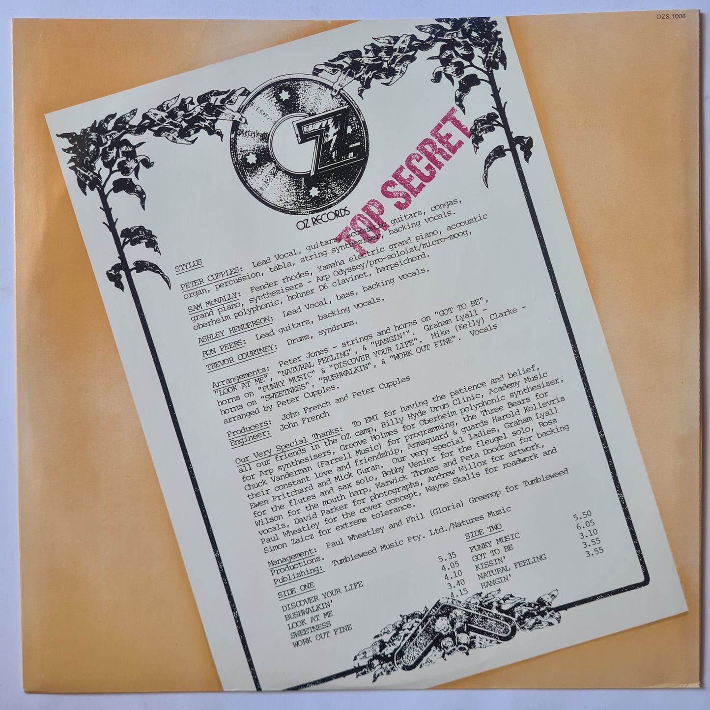 Stylus – The Best Kept Secret - 1978 - Vinyl Record LP (EX) - Sound Hound Records