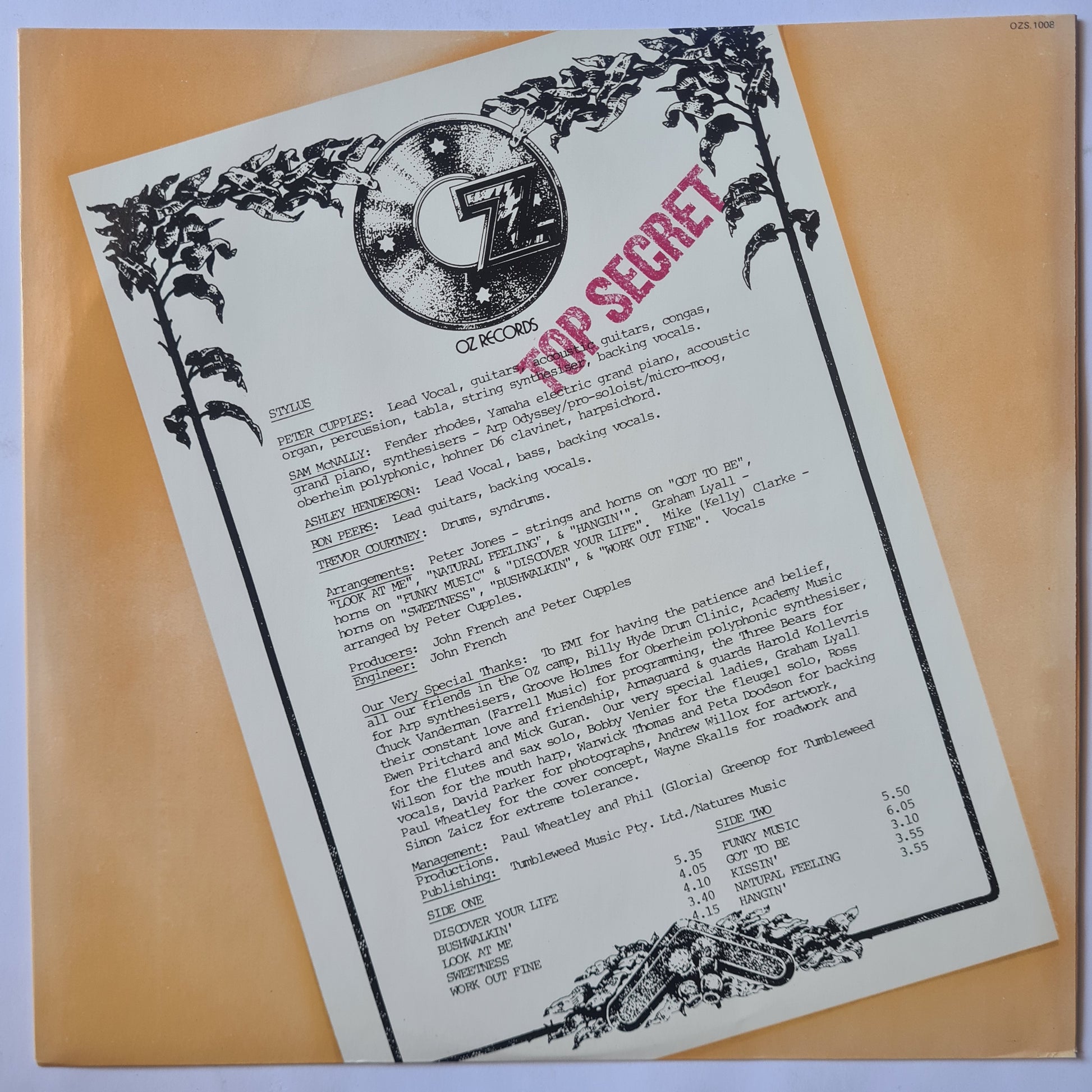 Stylus – The Best Kept Secret - 1978 - Vinyl Record LP (EX) - Sound Hound Records