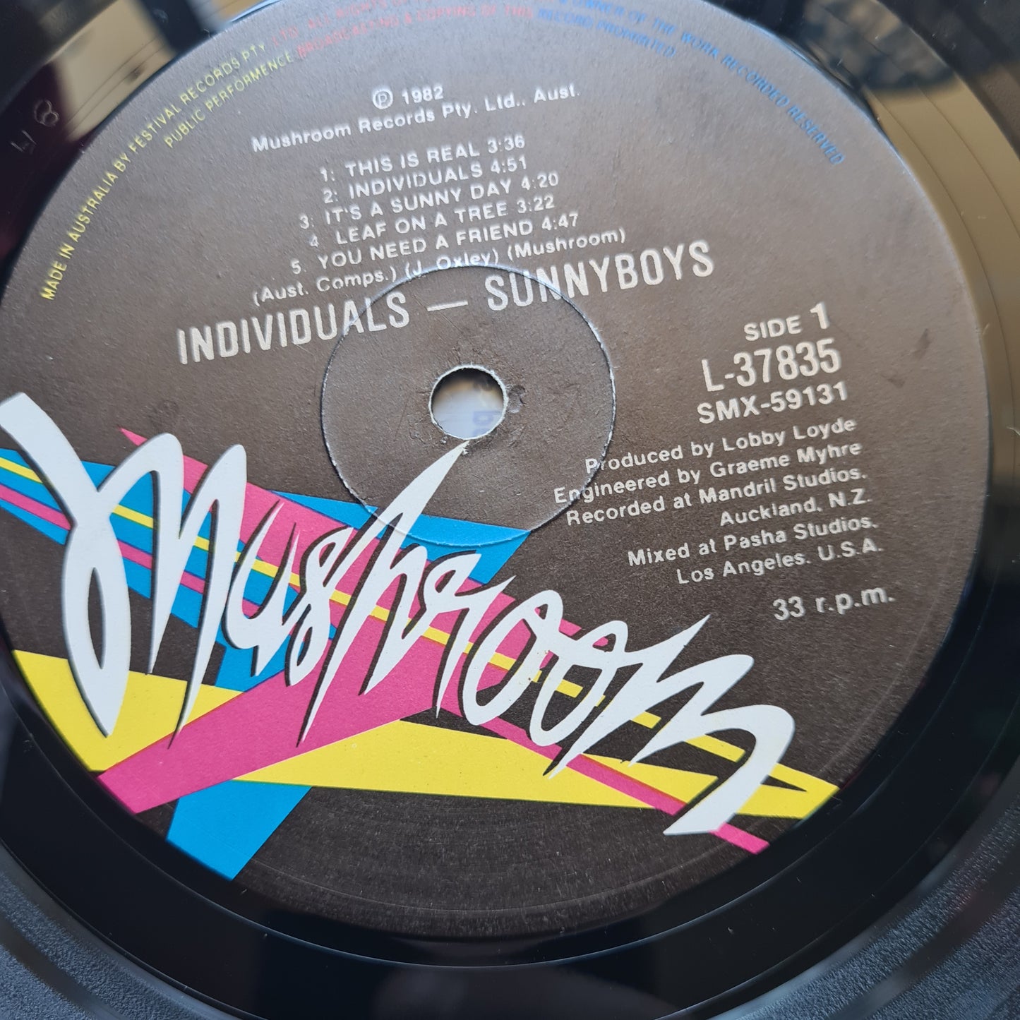 Sunnyboys – Individuals - 1982 - Vinyl Record LP - Sound Hound Records