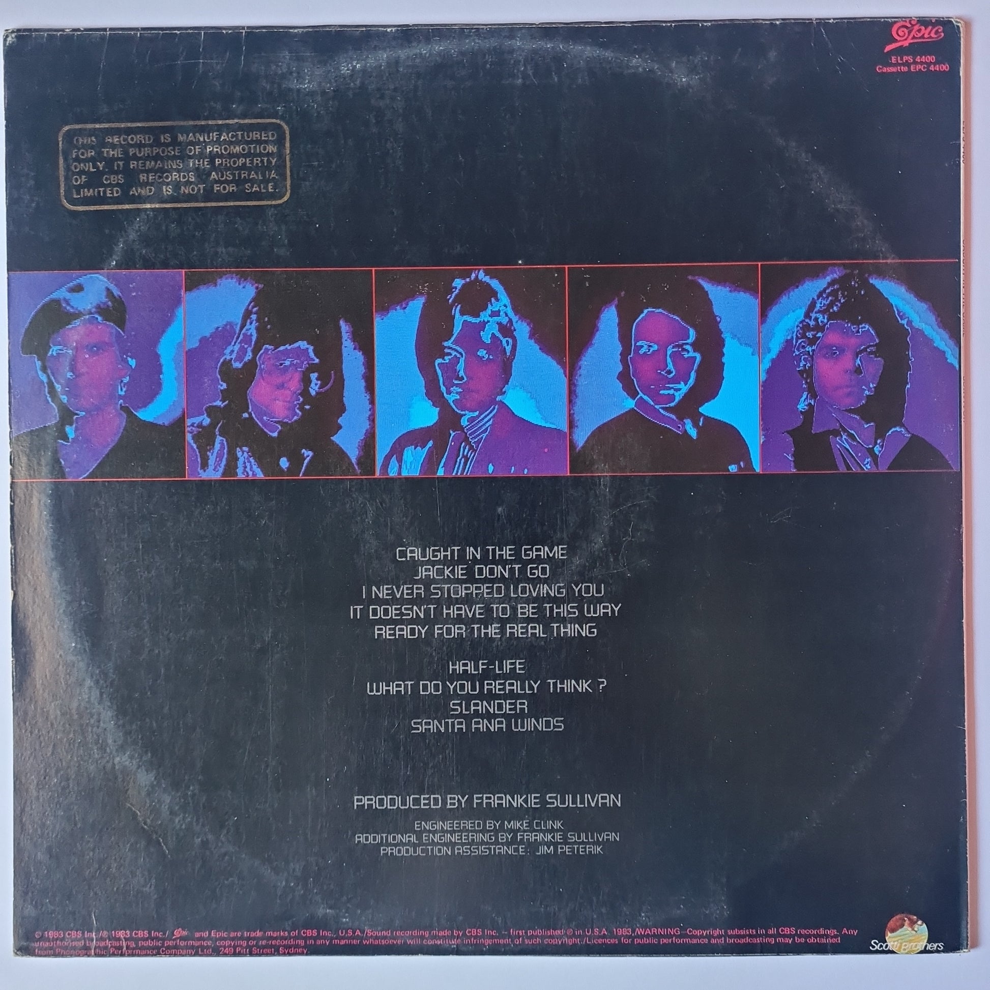 Survivor – Caught In The Game - 1983 - Vinyl Record LP - Sound Hound Records