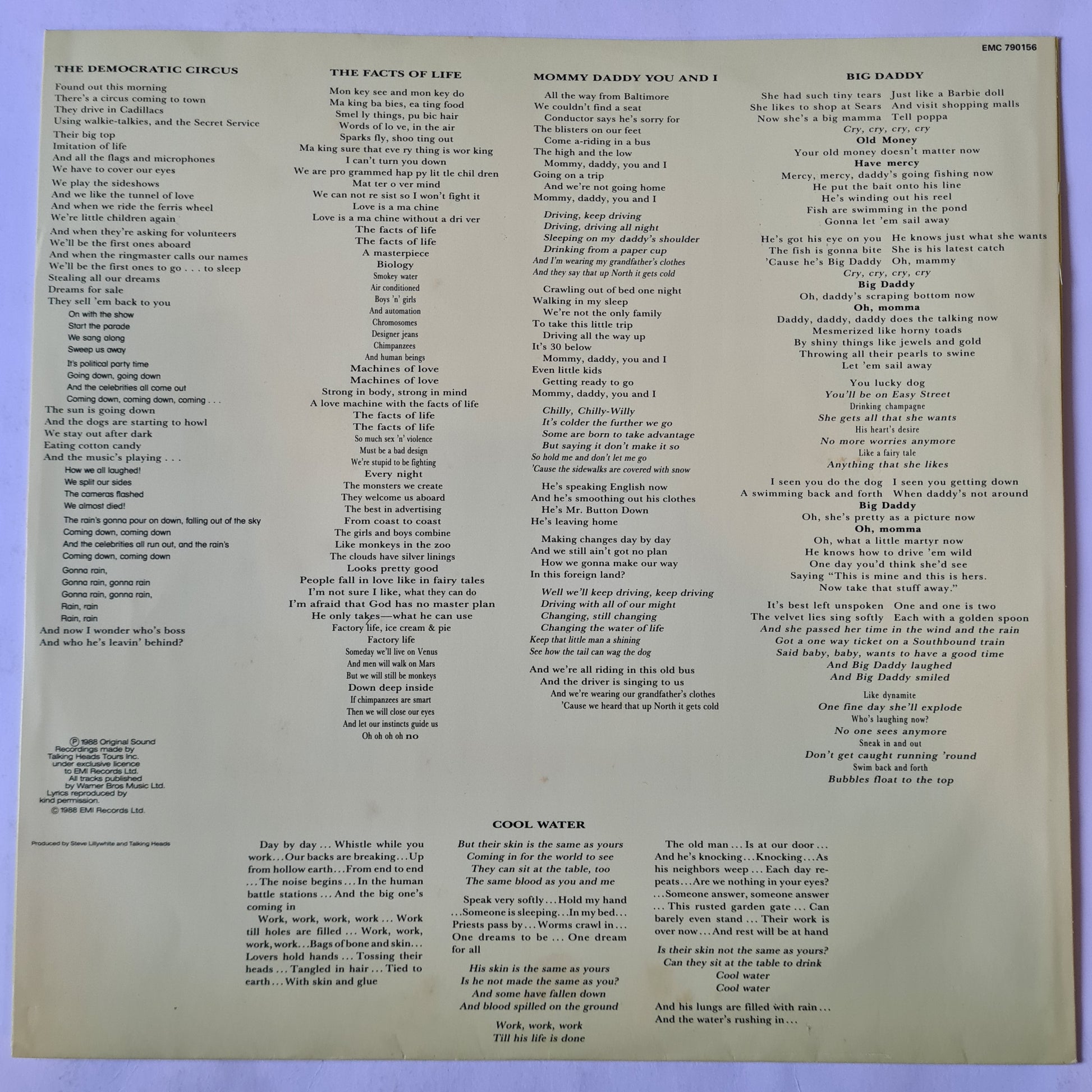 Talking Heads – Naked - 1988 - Vinyl Record LP (Excellent) - Sound Hound Records