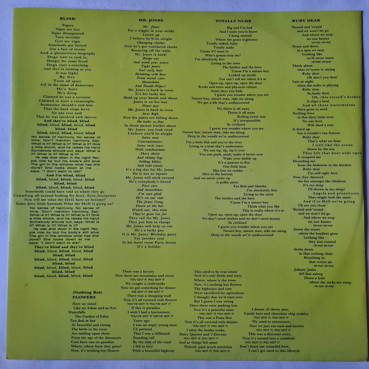 Talking Heads – Naked - 1988 - Vinyl Record LP (Excellent) - Sound Hound Records