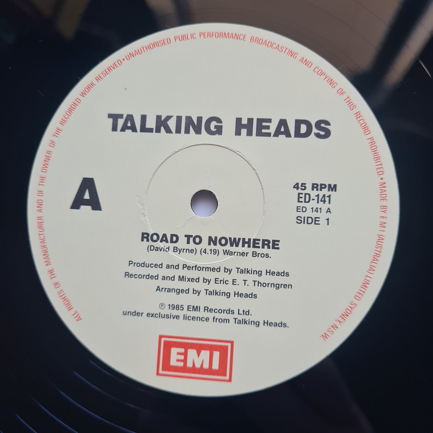 Talking Heads – Road To Nowhere - 1985 - Vinyl Record (Maxi Single) - Sound Hound Records