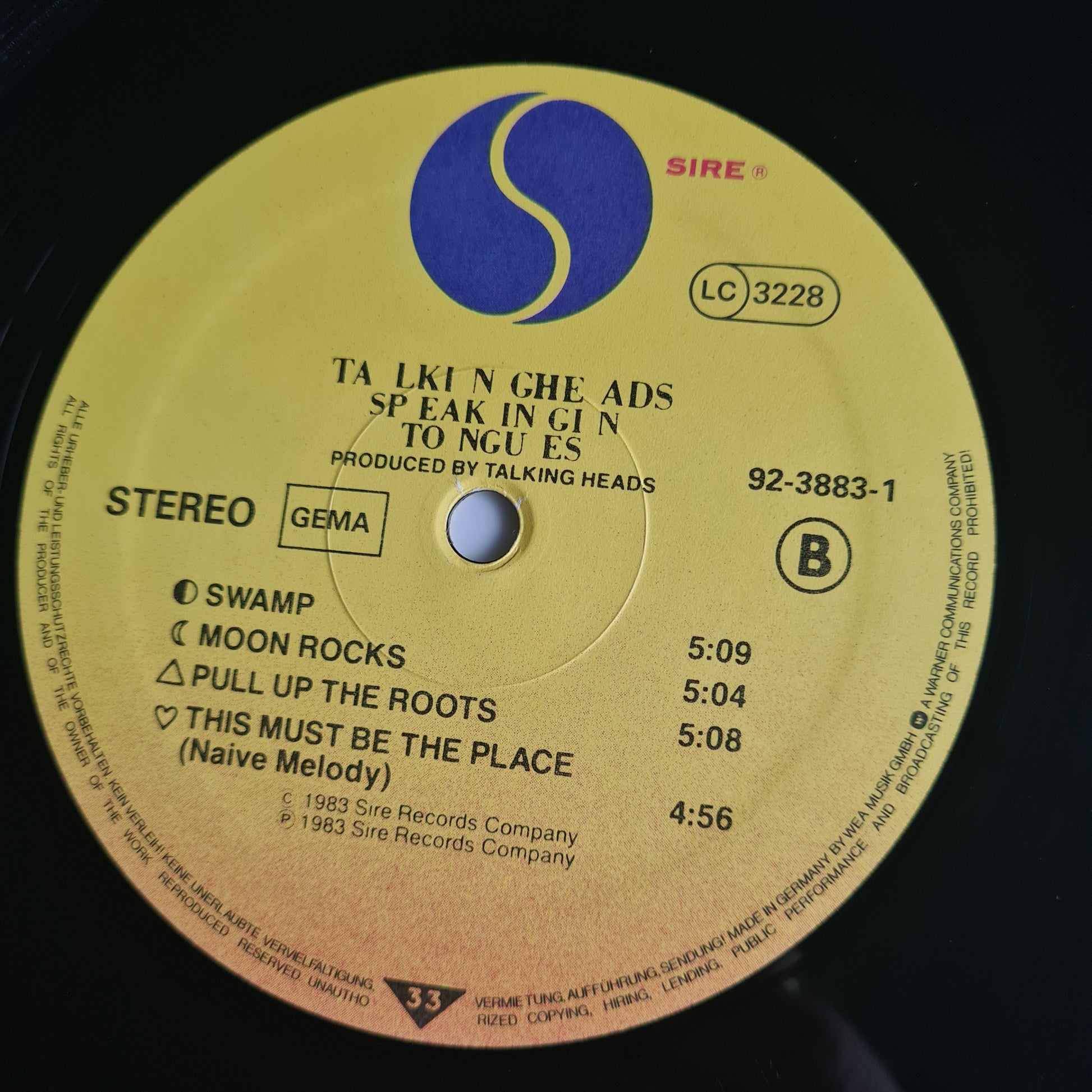 Talking Heads – Speaking In Tongues - 1983 (German Pressing) - Vinyl Record LP - Sound Hound Records