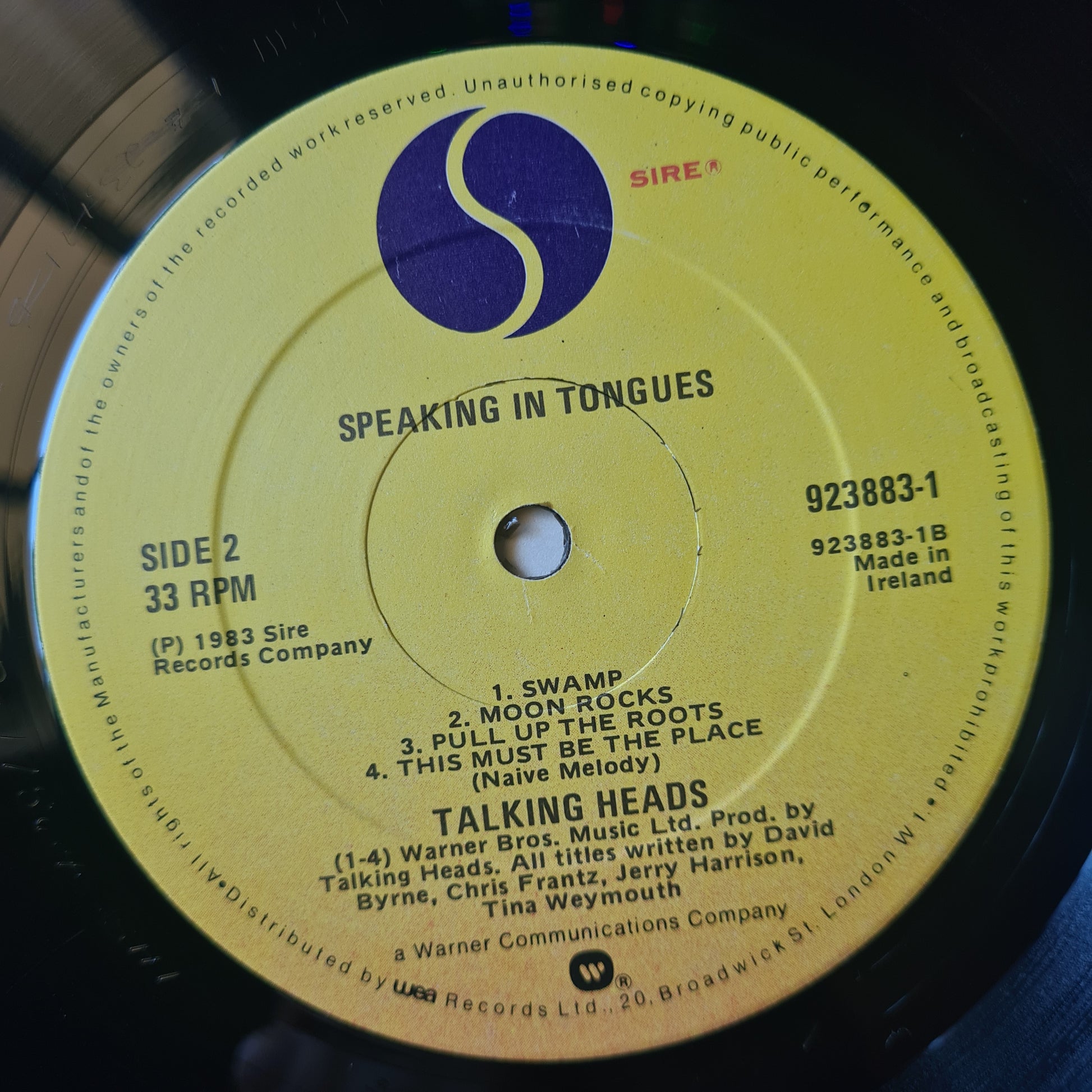 Talking Heads – Speaking In Tongues - 1983 (Irish Pressing) - Vinyl Record LP (EX) - Sound Hound Records