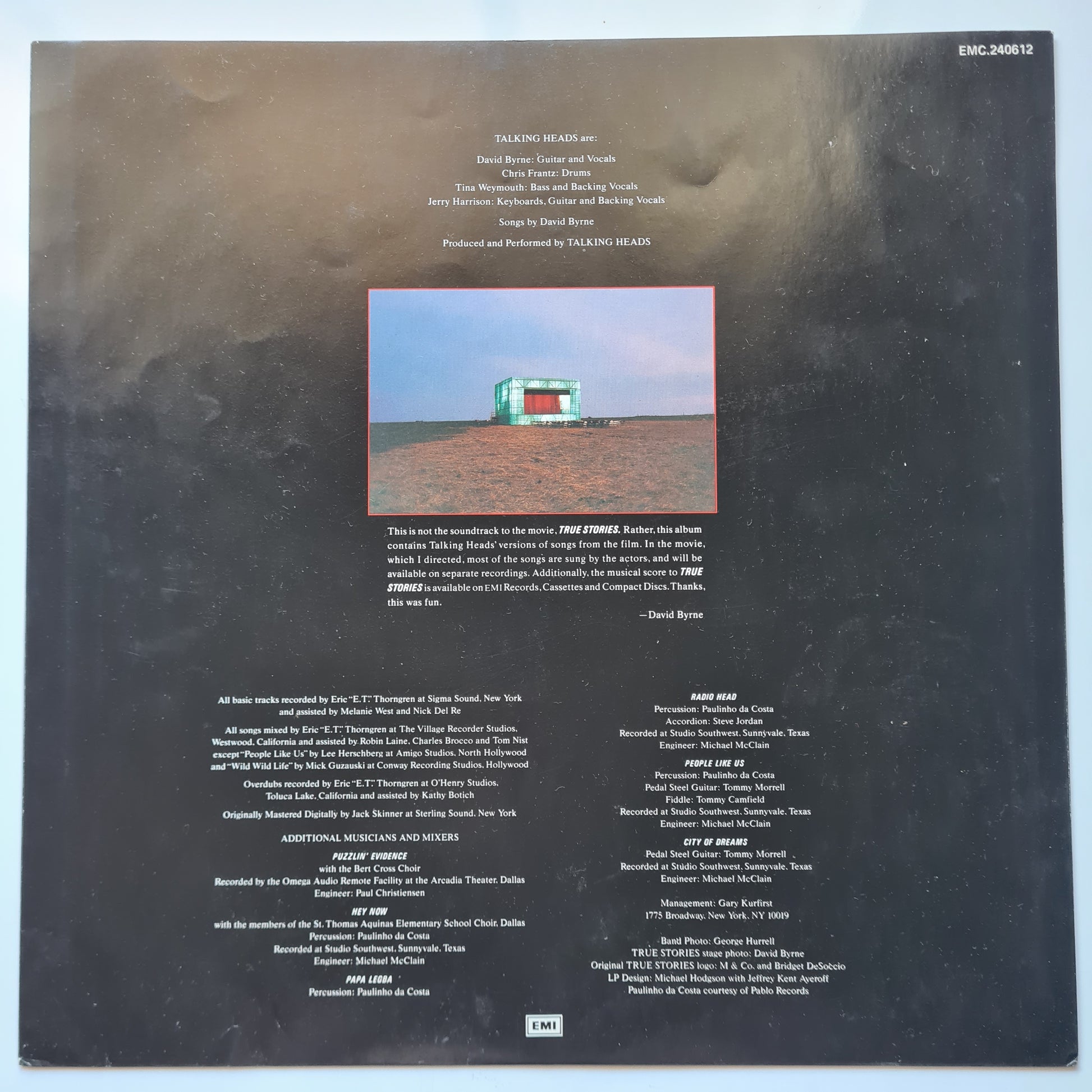 Talking Heads – True Stories - 1986 - Vinyl Record LP - Sound Hound Records