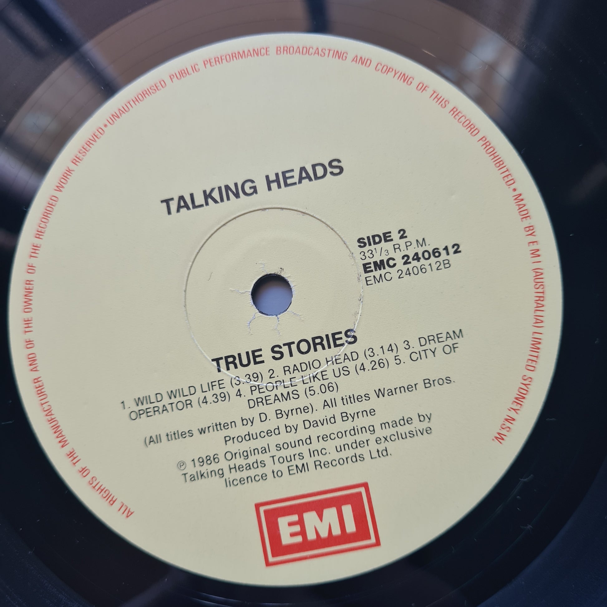 Talking Heads – True Stories - 1986 - Vinyl Record LP - Sound Hound Records