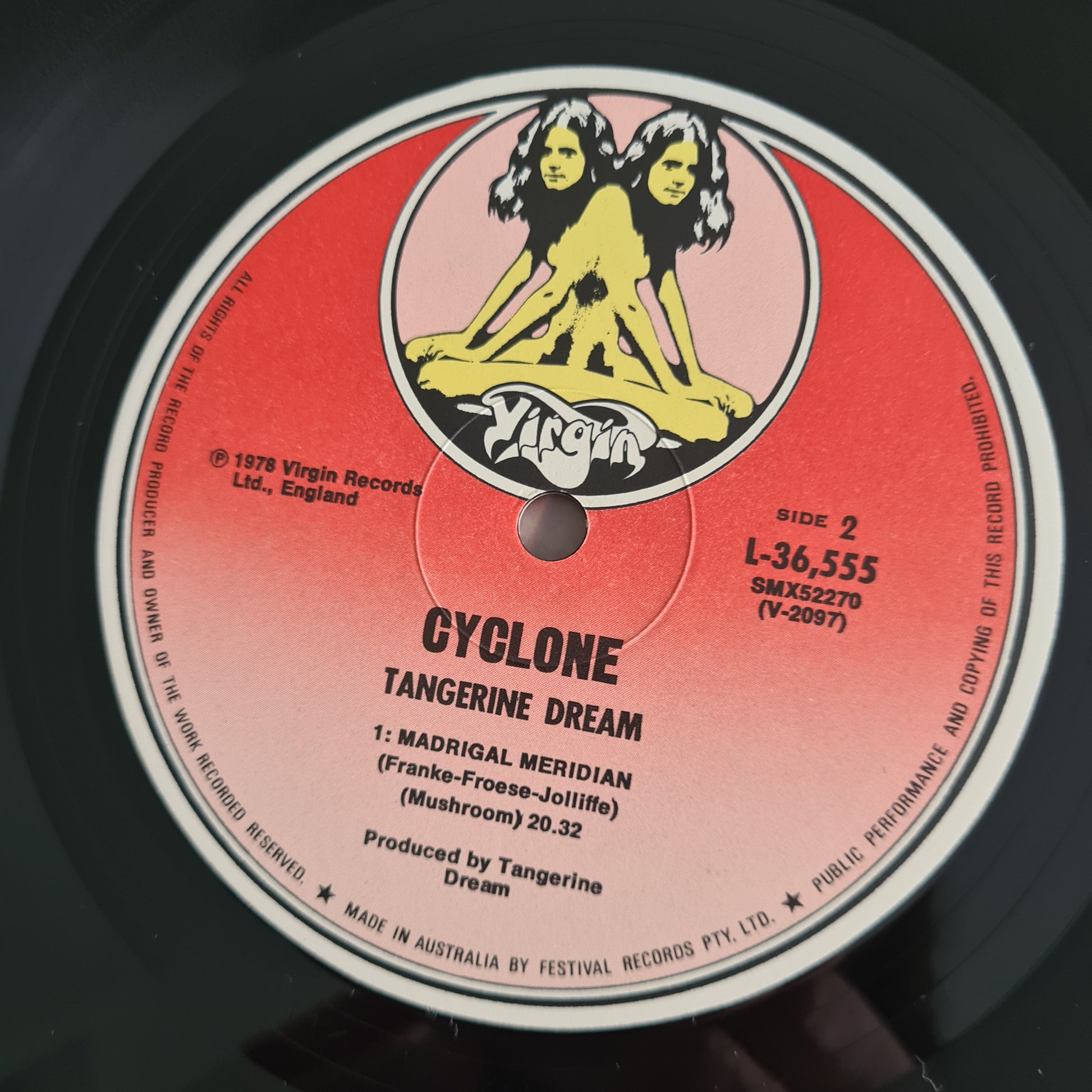 Tangerine Dream – Cyclone - 1978 - Vinyl Record LP (near mint- looks unplayed) - Sound Hound Records