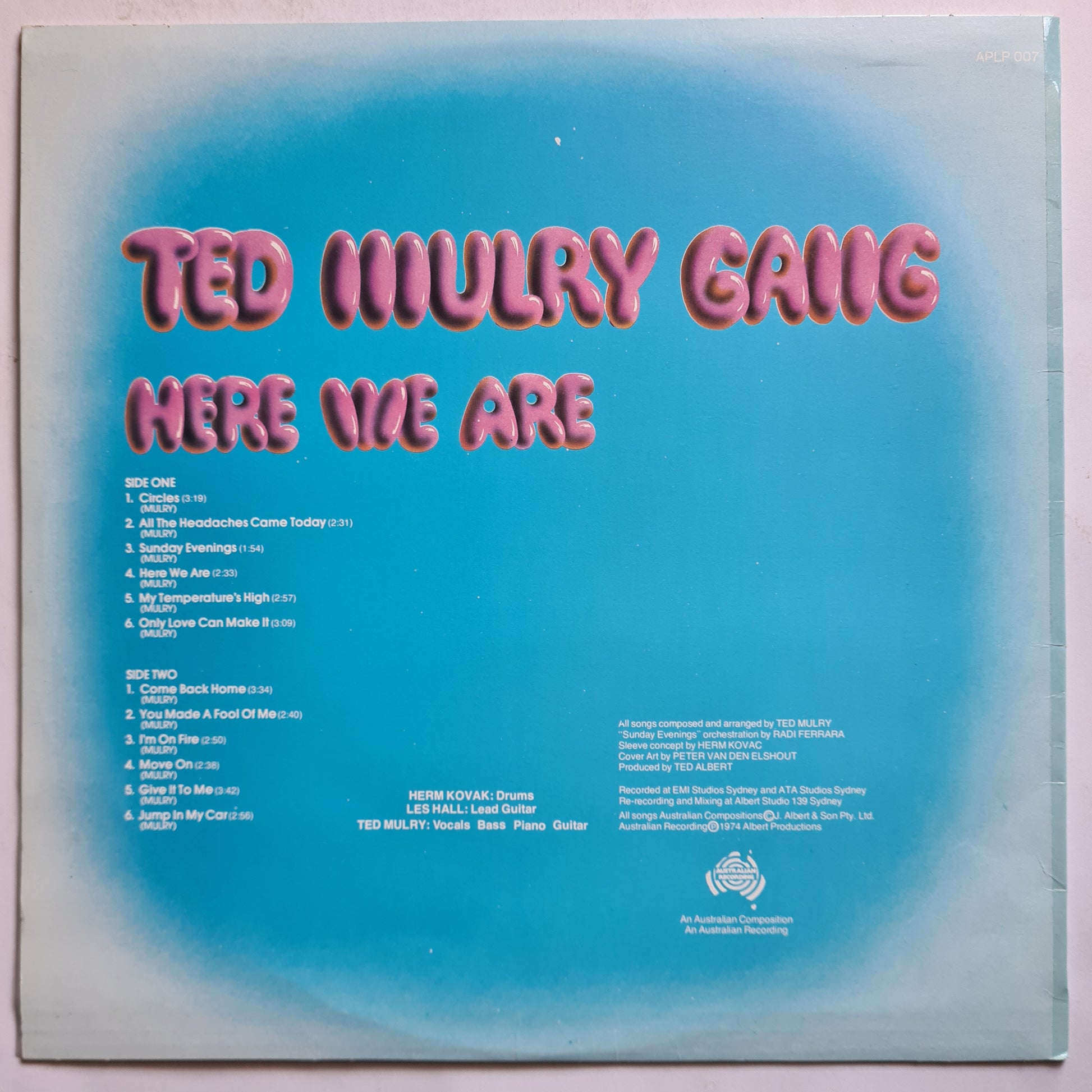 Ted Mulry Gang – Here We Are - 1975 (Blue Roo) - Vinyl Record LP (near mint) - Sound Hound Records