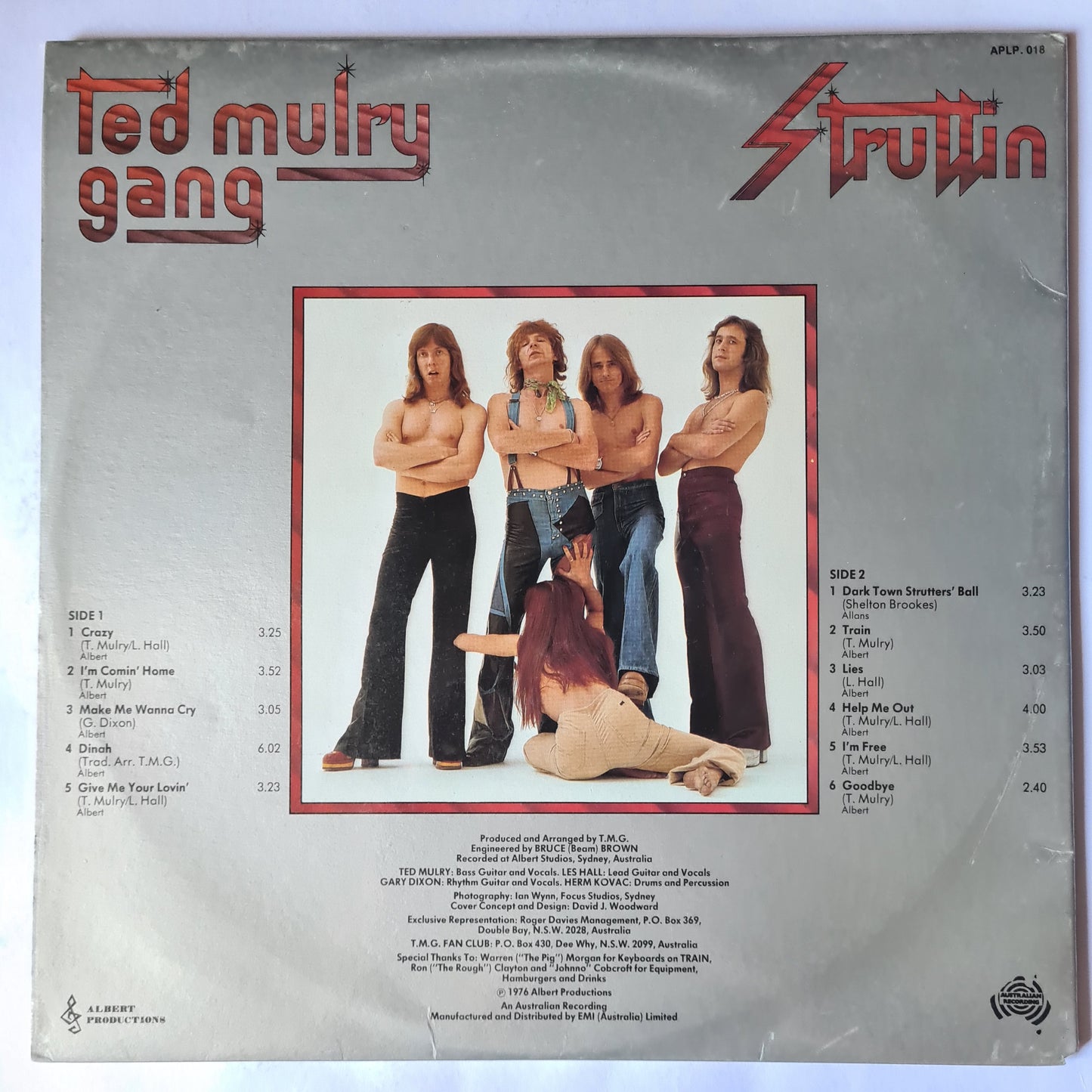 Ted Mulry Gang – Struttin - 1976 - Vinyl Record LP (Gatefold) - Sound Hound Records