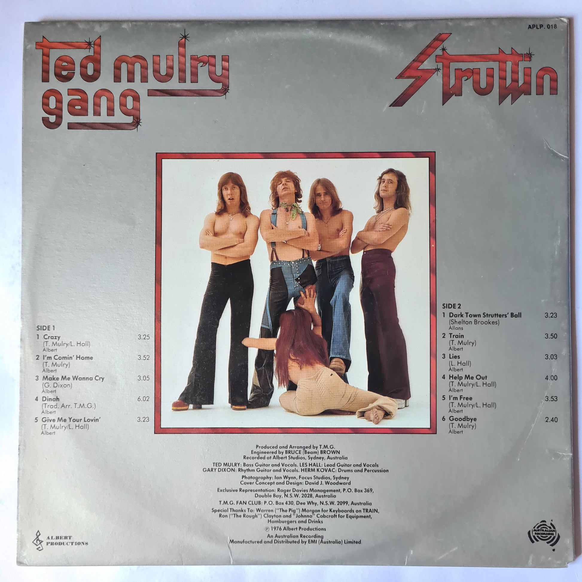 Ted Mulry Gang – Struttin - 1976 - Vinyl Record LP (Gatefold) - Sound Hound Records